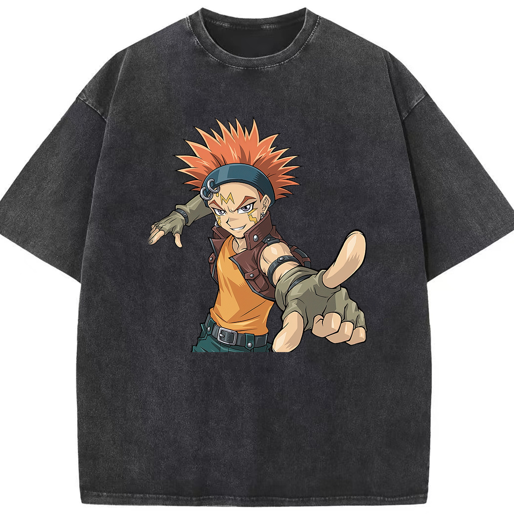 （画像用） 遊☆戯☆王 Yu-Gi-Oh! 綿100% ヴィンテージ風 半袖Tシャツ（フロントプリント）