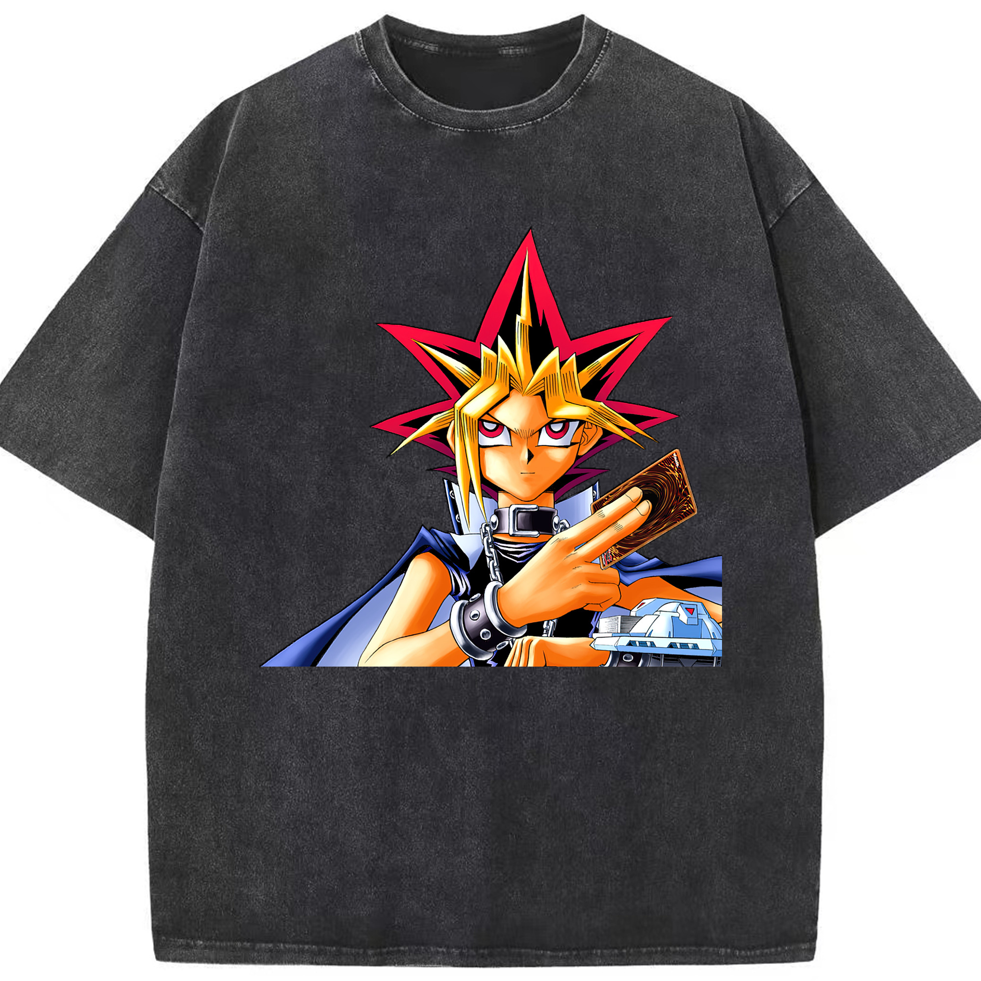（画像用） 遊☆戯☆王 Yu-Gi-Oh! 綿100% ヴィンテージ風 半袖Tシャツ（フロントプリント）