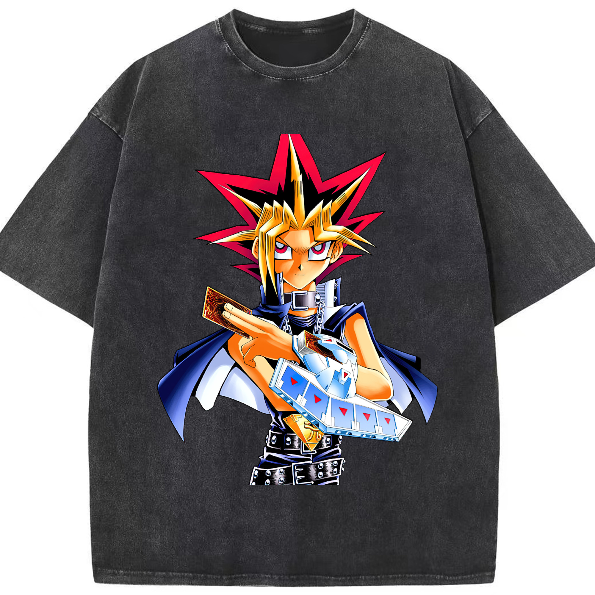 （画像用） 遊☆戯☆王 Yu-Gi-Oh! 綿100% ヴィンテージ風 半袖Tシャツ（フロントプリント）
