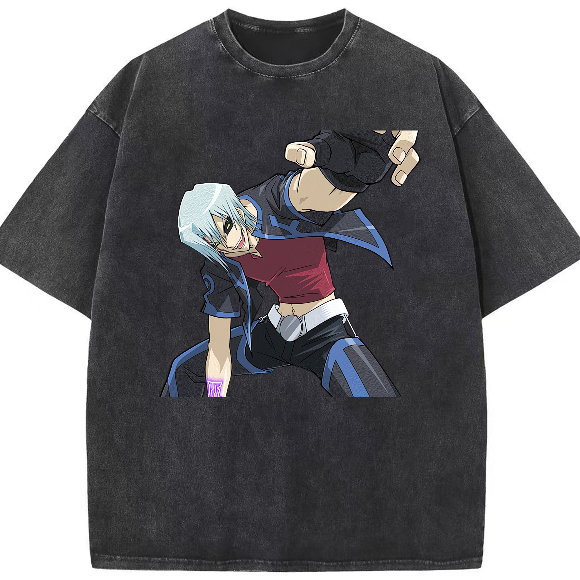 （画像用） 遊☆戯☆王 Yu-Gi-Oh! 綿100% ヴィンテージ風 半袖Tシャツ（フロントプリント）