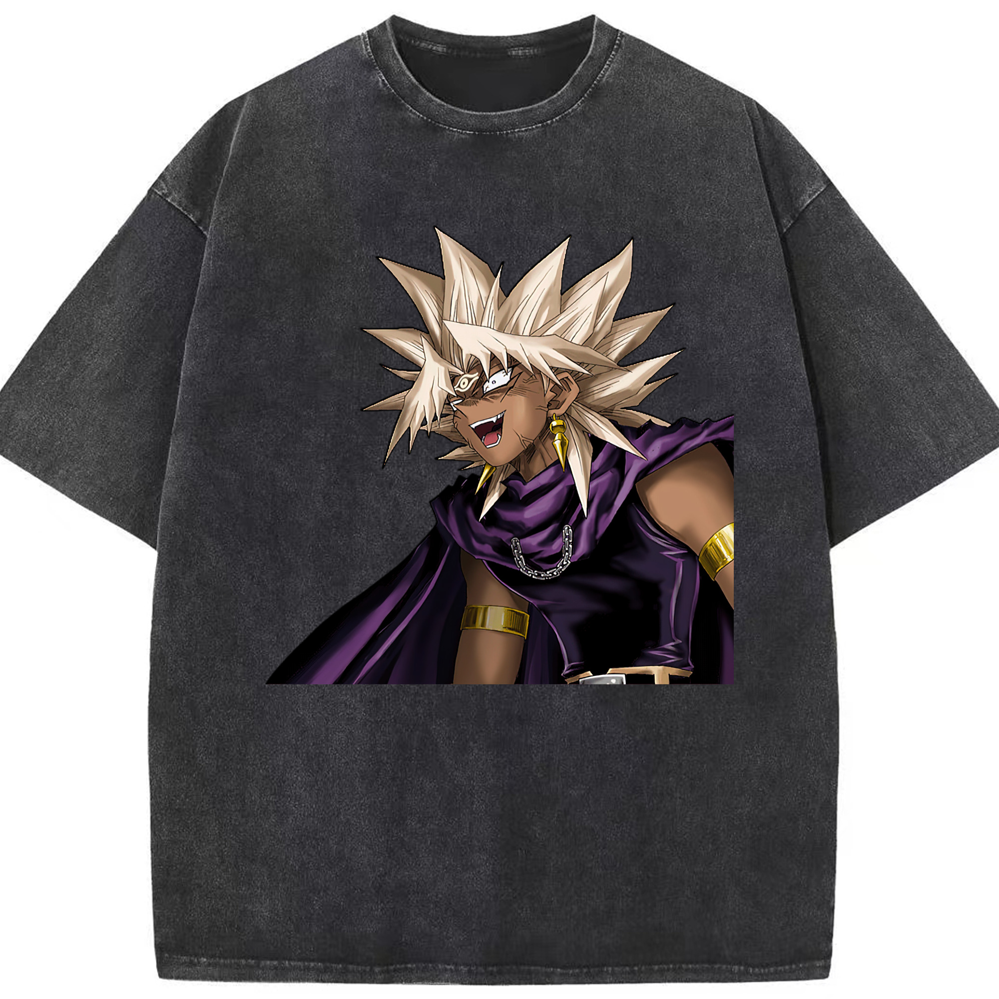 （画像用） 遊☆戯☆王 Yu-Gi-Oh! 綿100% ヴィンテージ風 半袖Tシャツ（フロントプリント）