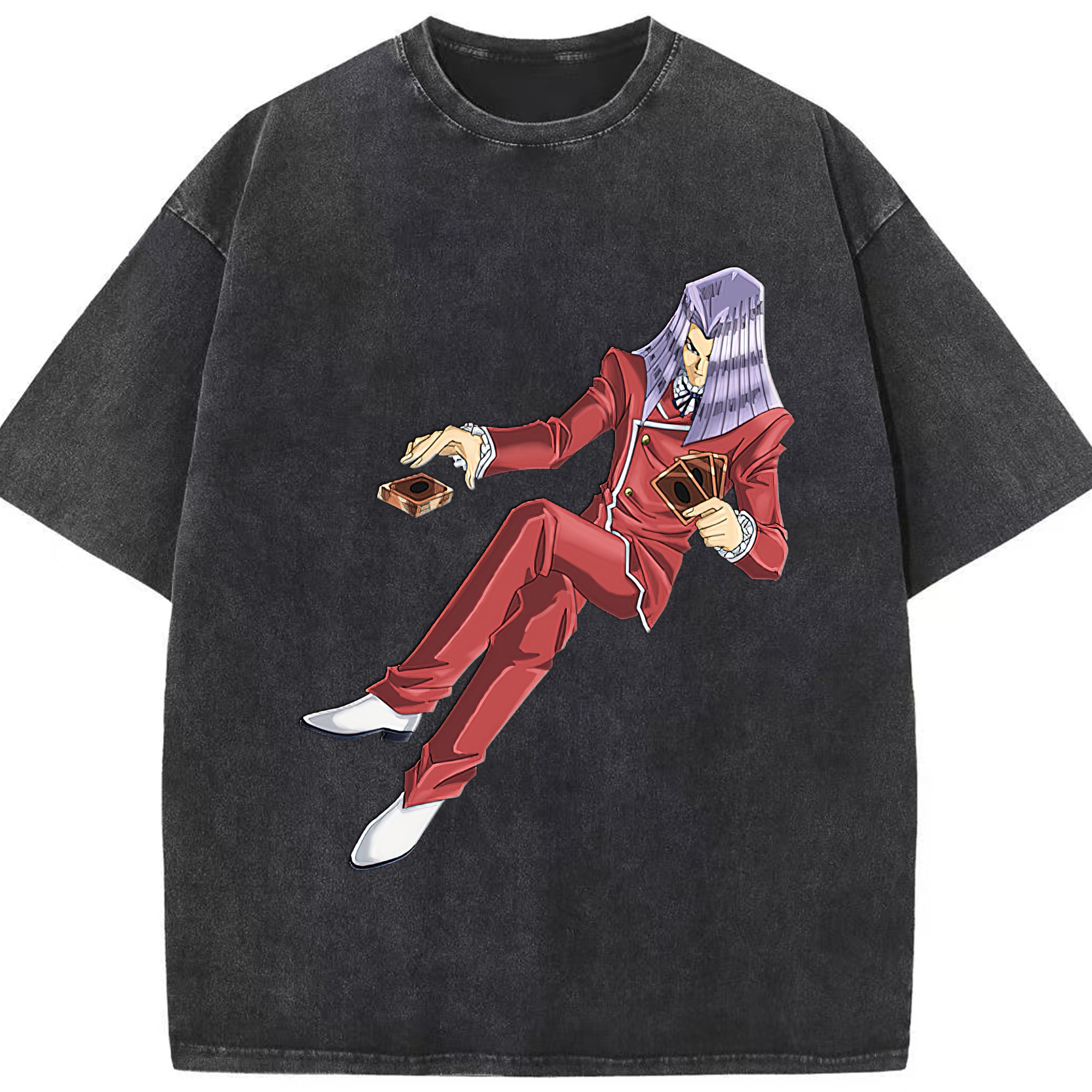 （画像用） 遊☆戯☆王 Yu-Gi-Oh! 綿100% ヴィンテージ風 半袖Tシャツ（フロントプリント）