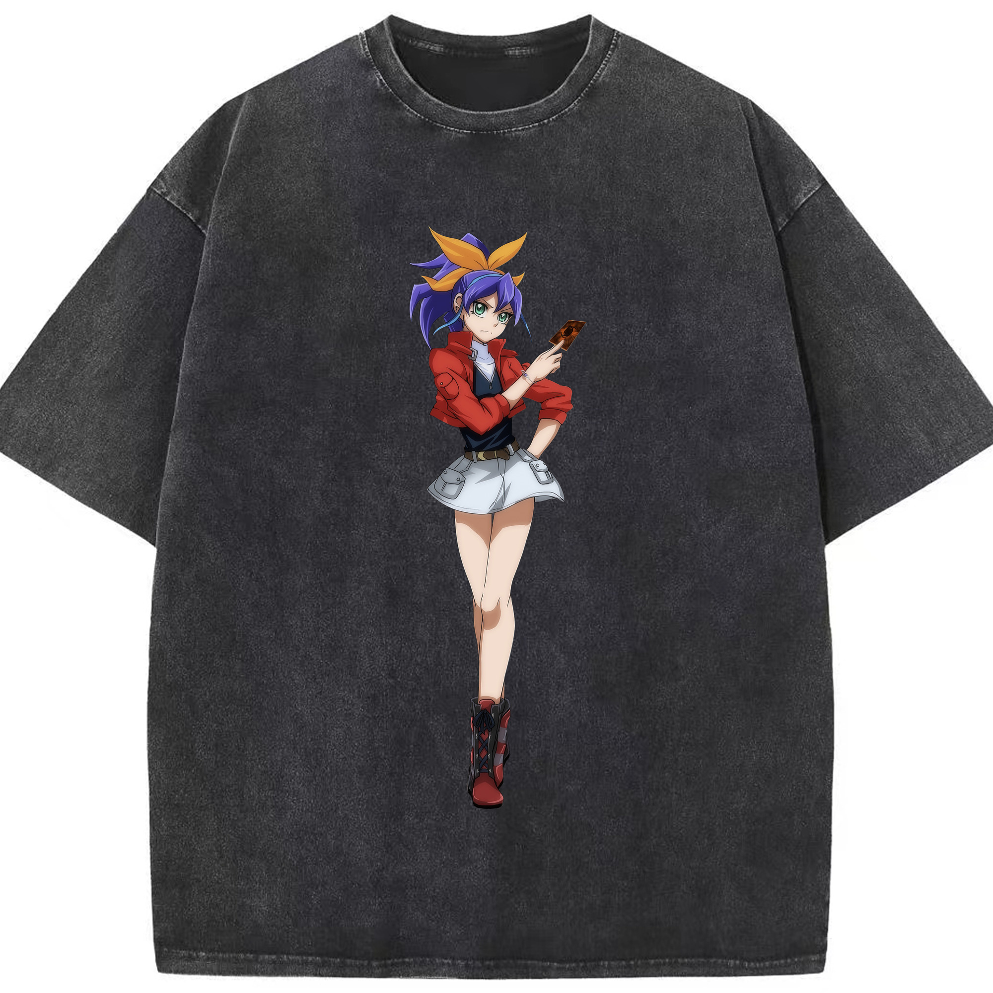 （画像用） 遊☆戯☆王 Yu-Gi-Oh! 綿100% ヴィンテージ風 半袖Tシャツ（フロントプリント）