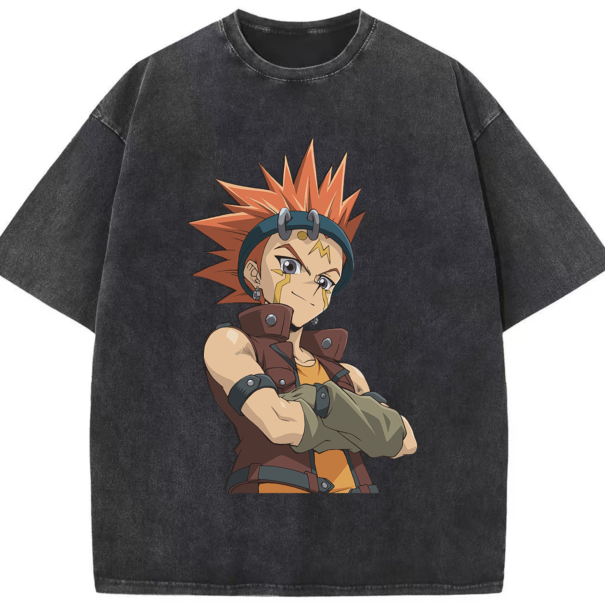 （画像用） 遊☆戯☆王 Yu-Gi-Oh! 綿100% ヴィンテージ風 半袖Tシャツ（フロントプリント）
