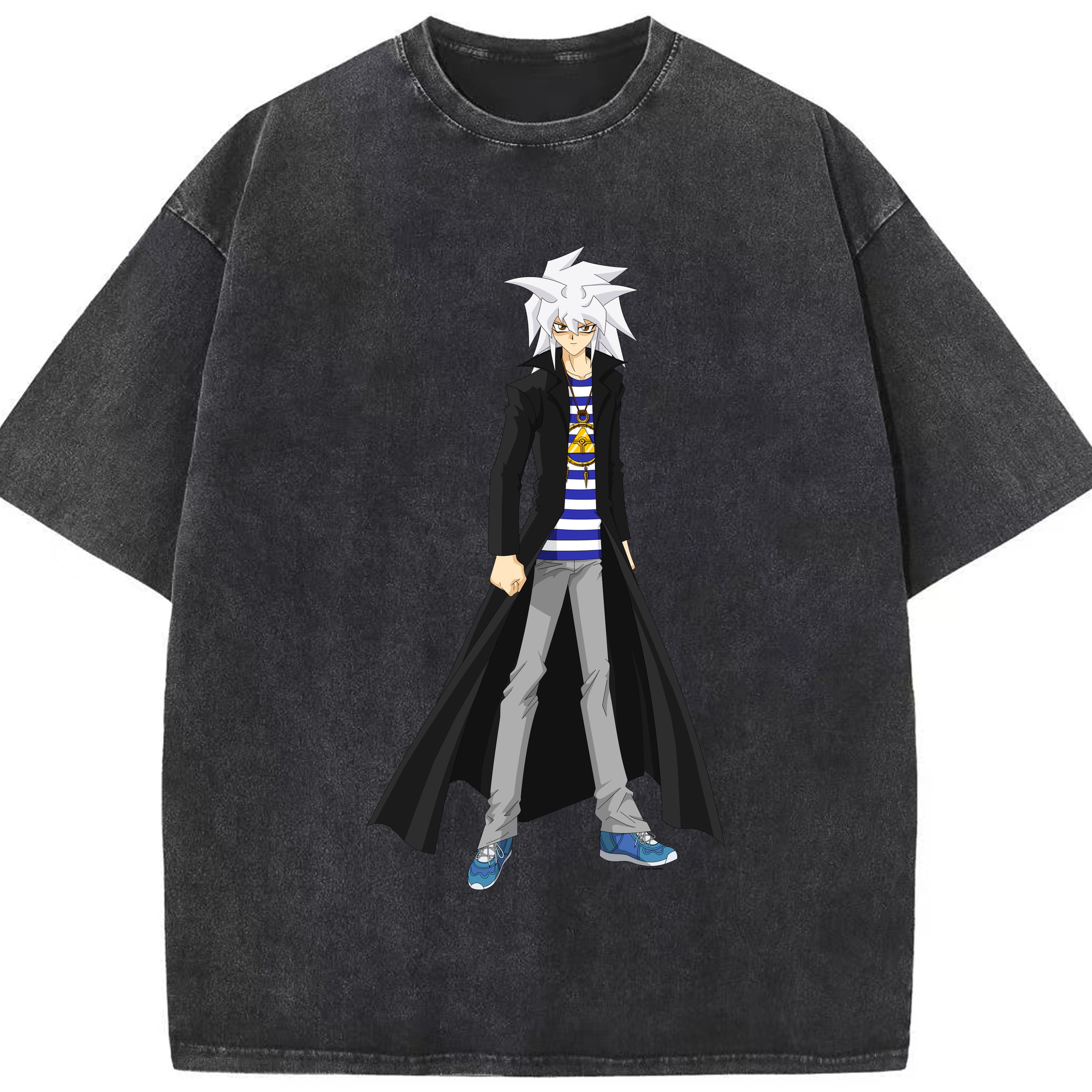 （画像用） 遊☆戯☆王 Yu-Gi-Oh! 綿100% ヴィンテージ風 半袖Tシャツ（フロントプリント）