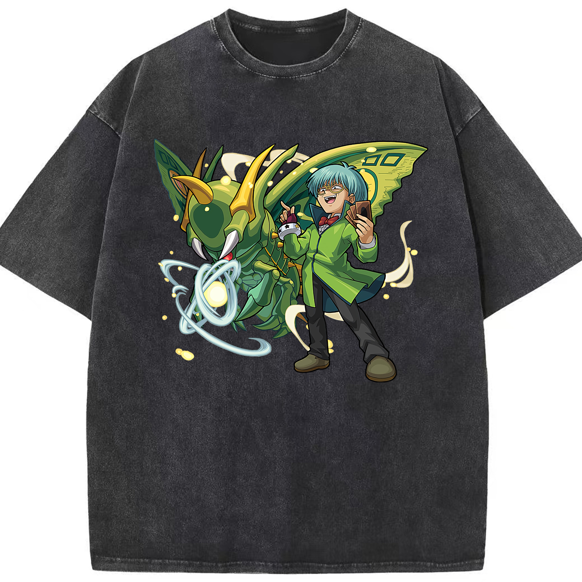 （画像用） 遊☆戯☆王 Yu-Gi-Oh! 綿100% ヴィンテージ風 半袖Tシャツ（フロントプリント）