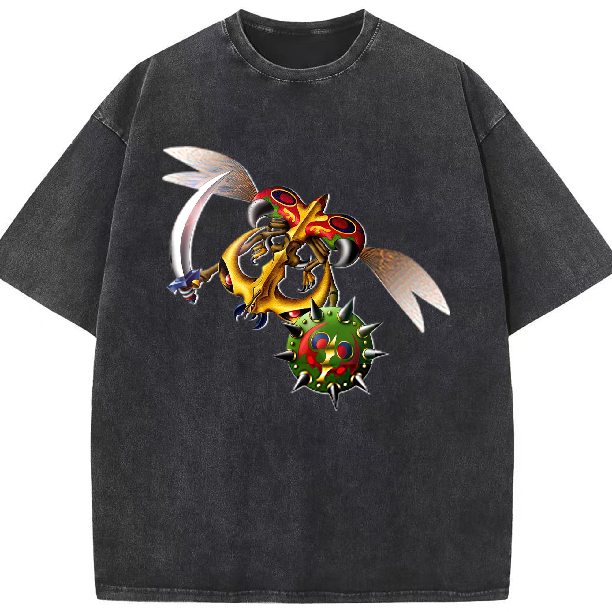 （画像用） 遊☆戯☆王 Yu-Gi-Oh! 綿100% ヴィンテージ風 半袖Tシャツ（フロントプリント）