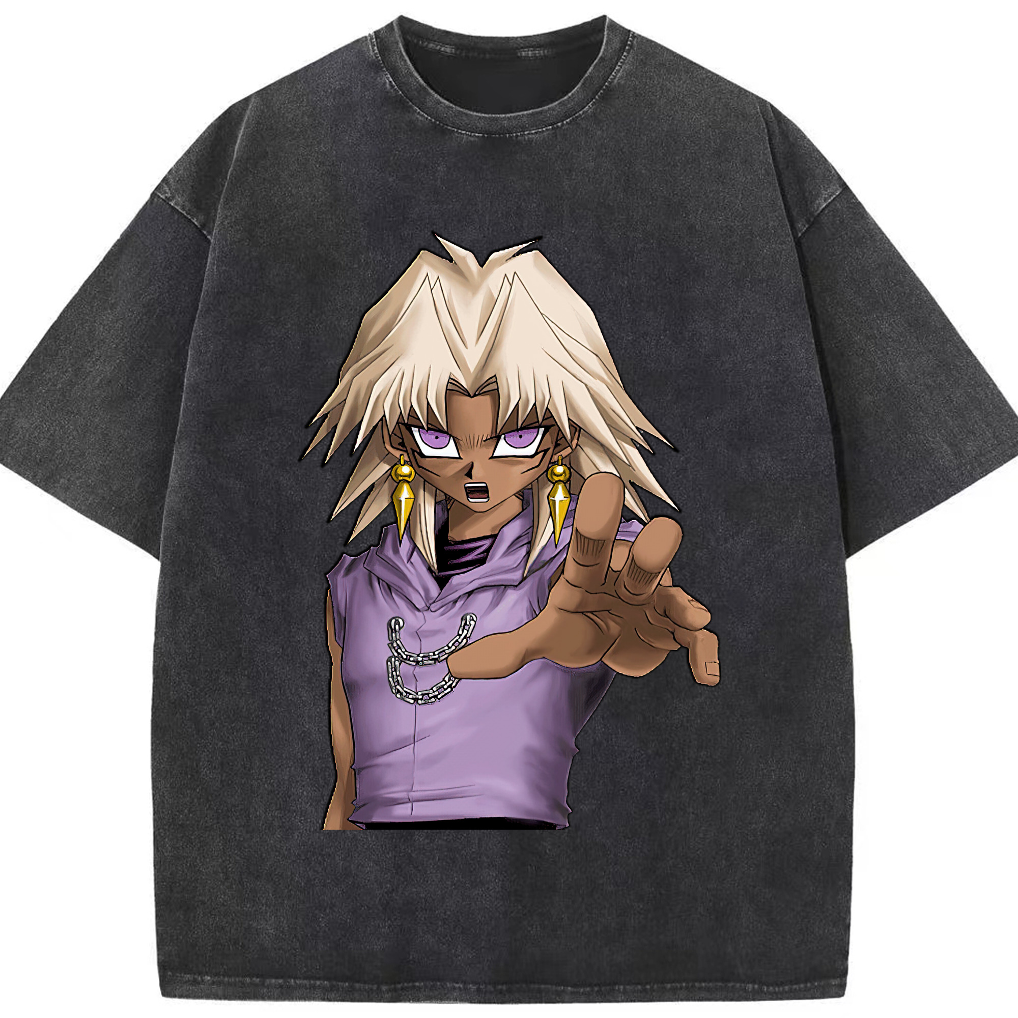 （画像用） 遊☆戯☆王 Yu-Gi-Oh! 綿100% ヴィンテージ風 半袖Tシャツ（フロントプリント）