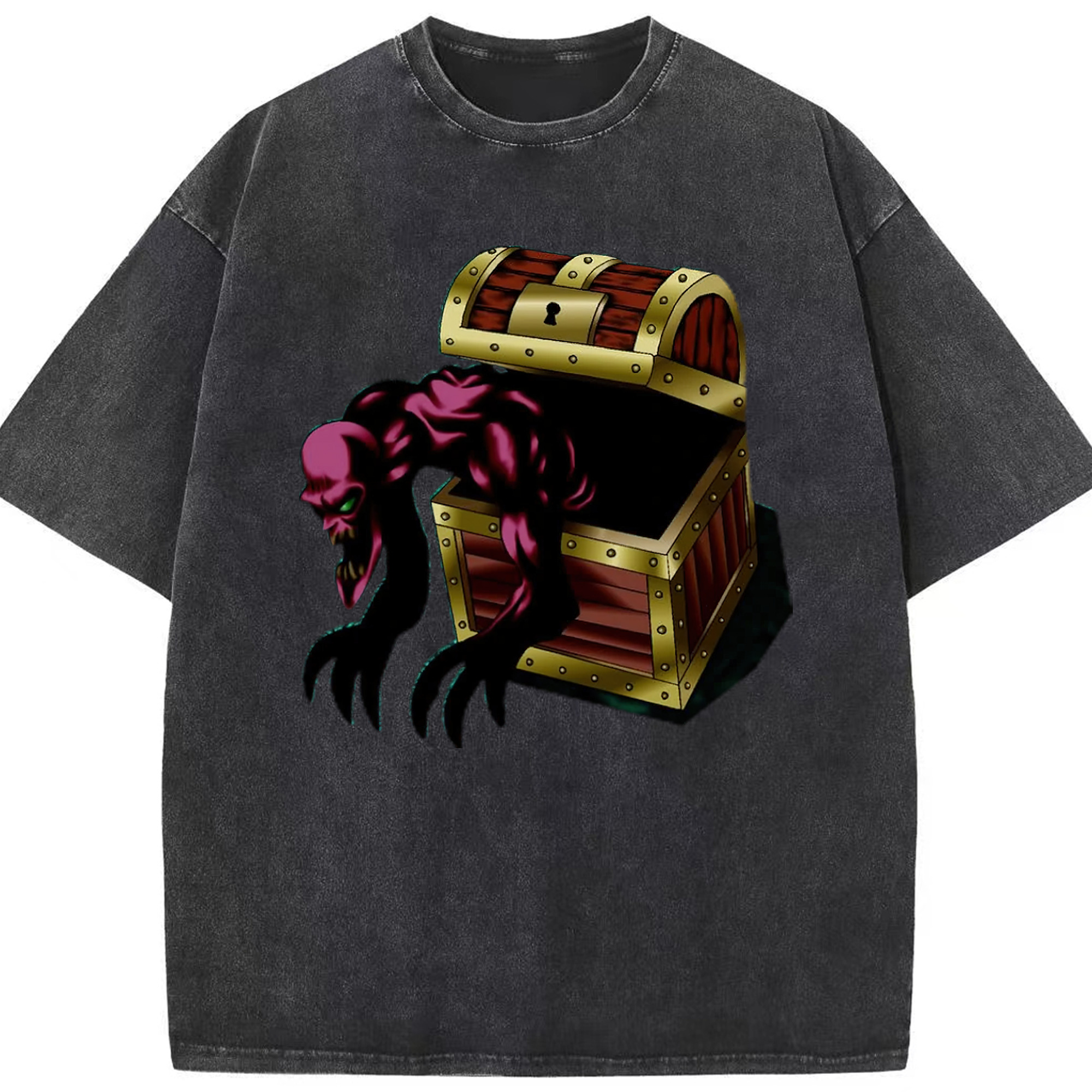 （画像用） 遊☆戯☆王 Yu-Gi-Oh! 綿100% ヴィンテージ風 半袖Tシャツ（フロントプリント）