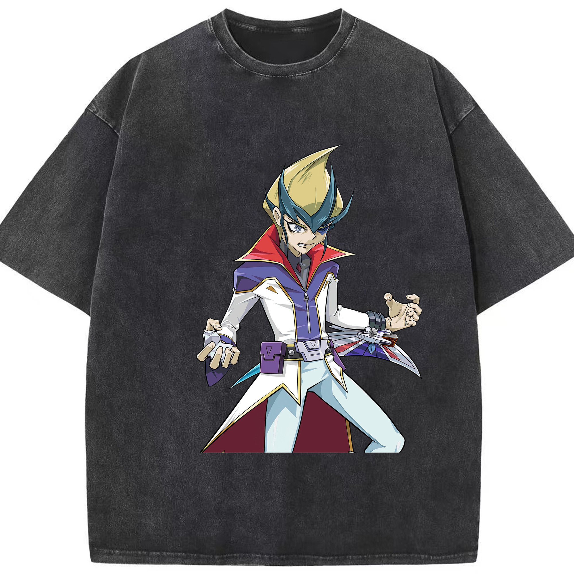 （画像用） 遊☆戯☆王 Yu-Gi-Oh! 綿100% ヴィンテージ風 半袖Tシャツ（フロントプリント）