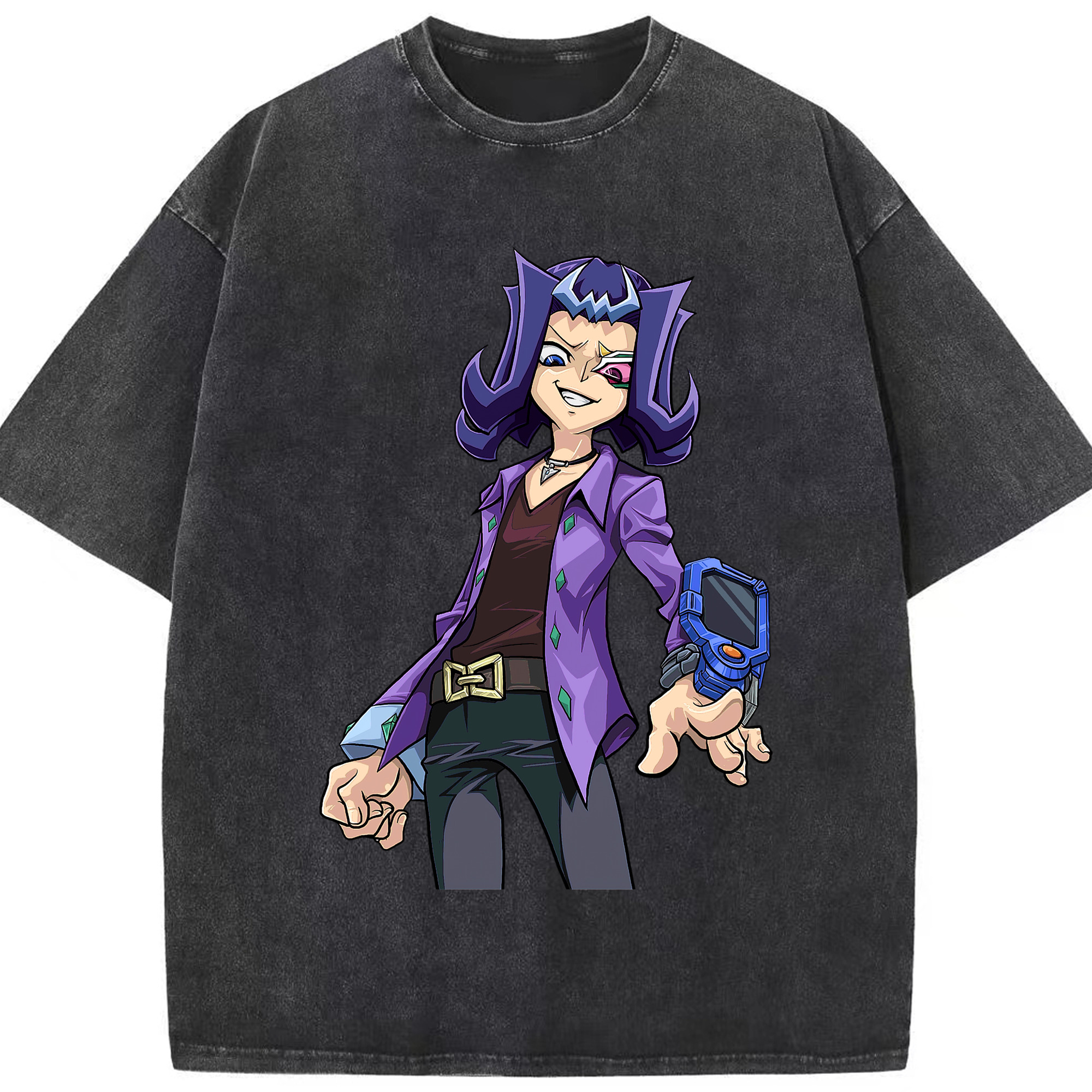 （画像用） 遊☆戯☆王 Yu-Gi-Oh! 綿100% ヴィンテージ風 半袖Tシャツ（フロントプリント）