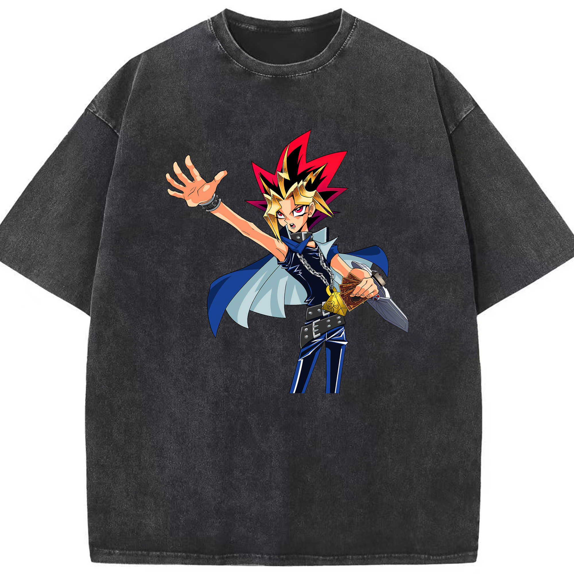 （画像用） 遊☆戯☆王 Yu-Gi-Oh! 綿100% ヴィンテージ風 半袖Tシャツ（フロントプリント）