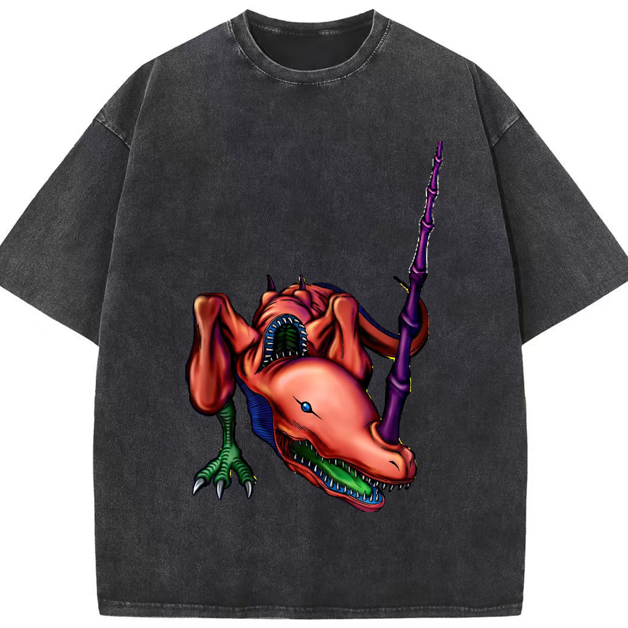 （画像用） 遊☆戯☆王 Yu-Gi-Oh! 綿100% ヴィンテージ風 半袖Tシャツ（フロントプリント）