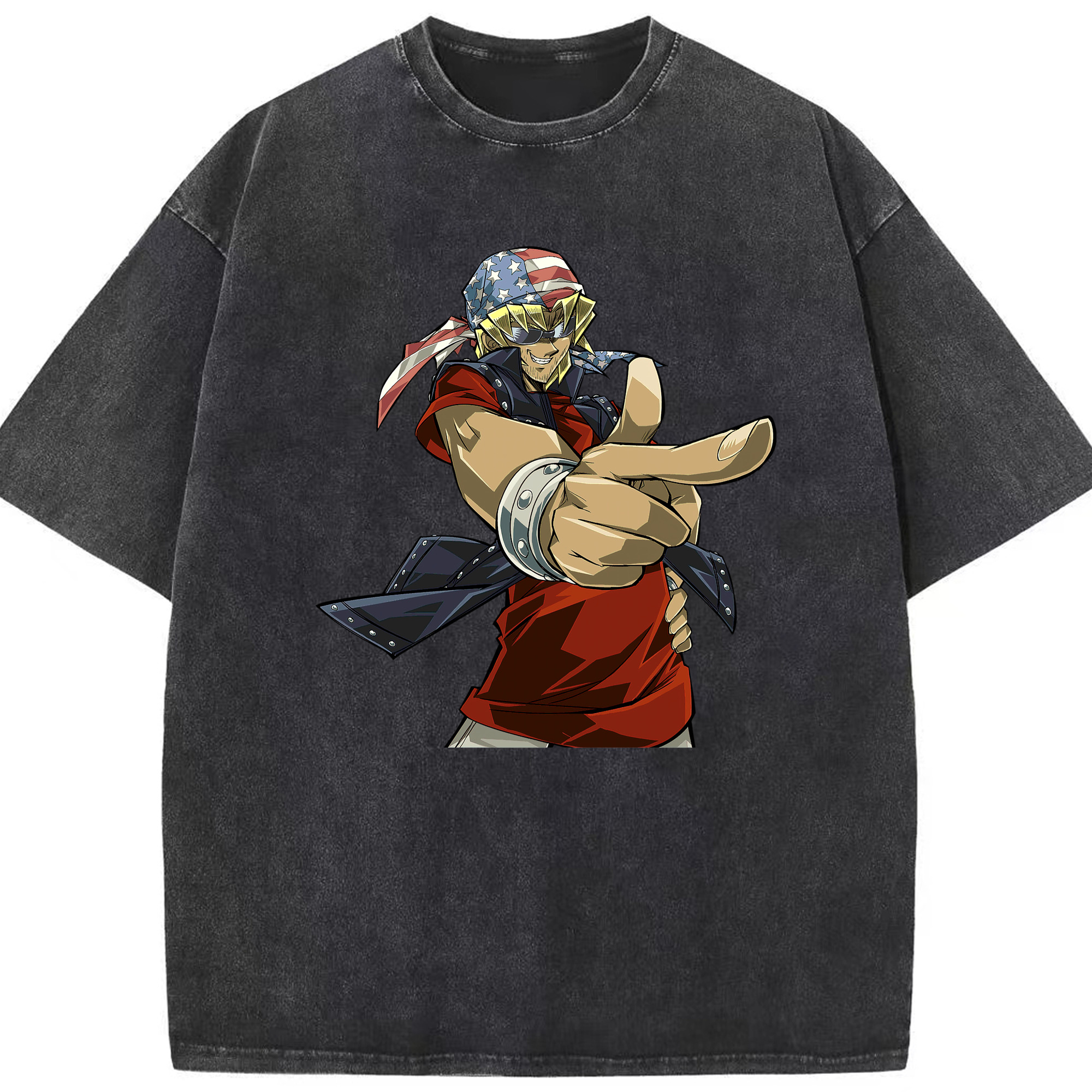 （画像用） 遊☆戯☆王 Yu-Gi-Oh! 綿100% ヴィンテージ風 半袖Tシャツ（フロントプリント）