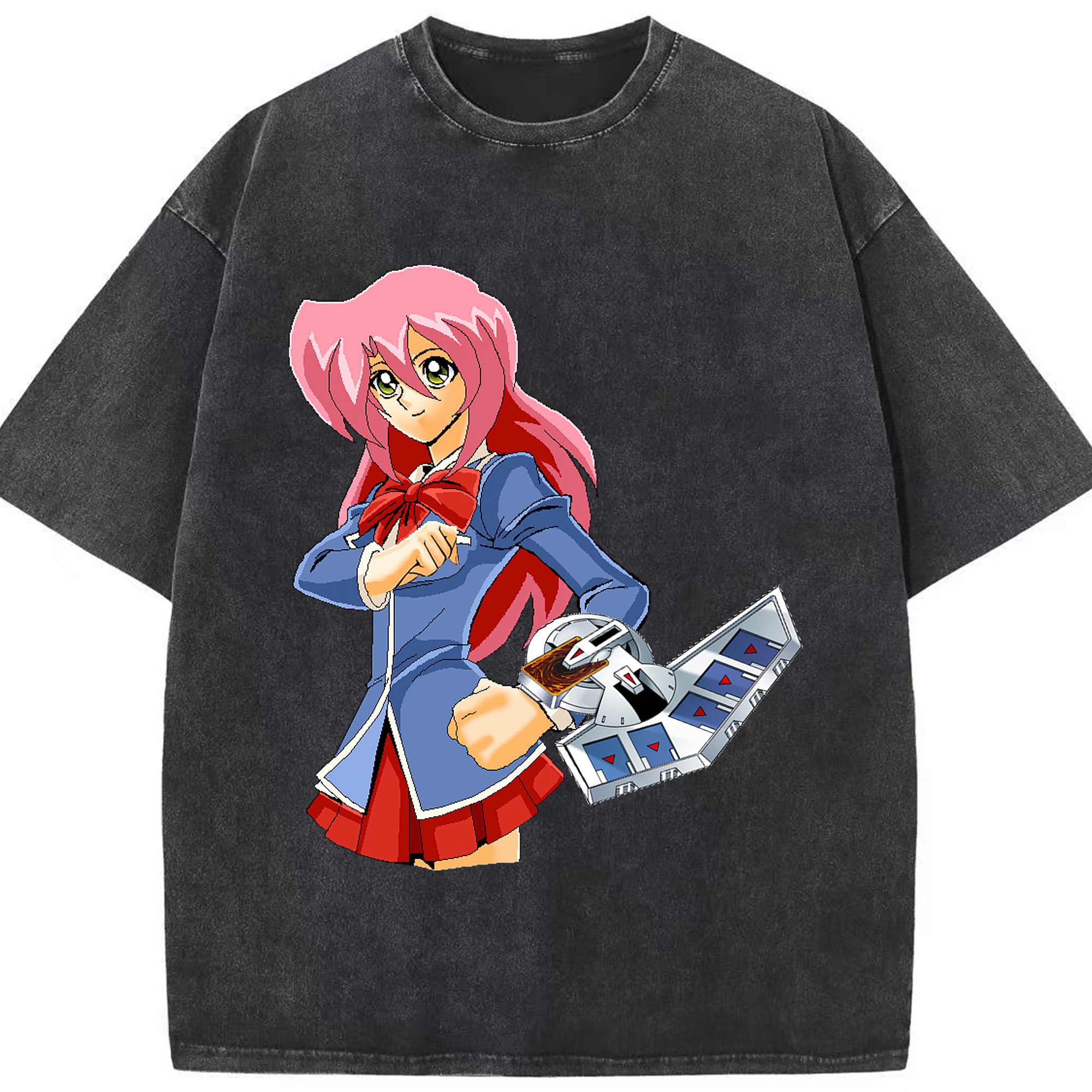 （画像用） 遊☆戯☆王 Yu-Gi-Oh! 綿100% ヴィンテージ風 半袖Tシャツ（フロントプリント）