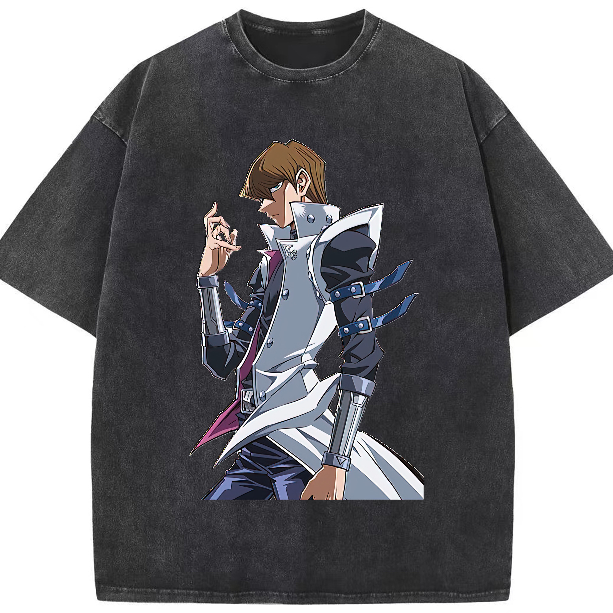 （画像用） 遊☆戯☆王 Yu-Gi-Oh! 綿100% ヴィンテージ風 半袖Tシャツ（フロントプリント）