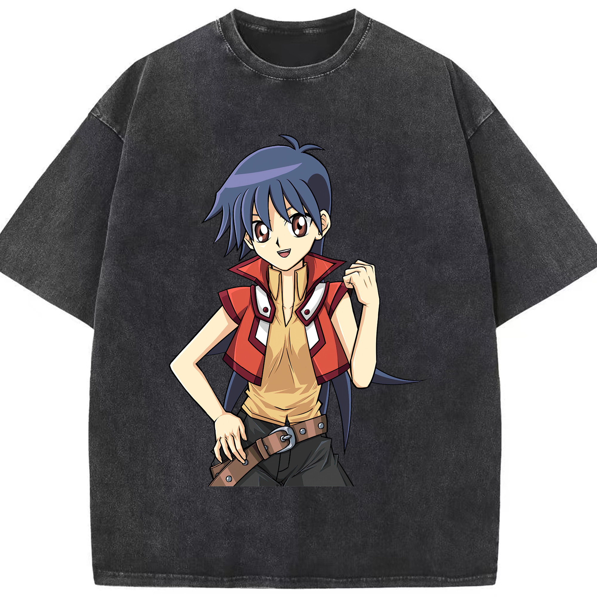 （画像用） 遊☆戯☆王 Yu-Gi-Oh! 綿100% ヴィンテージ風 半袖Tシャツ（フロントプリント）