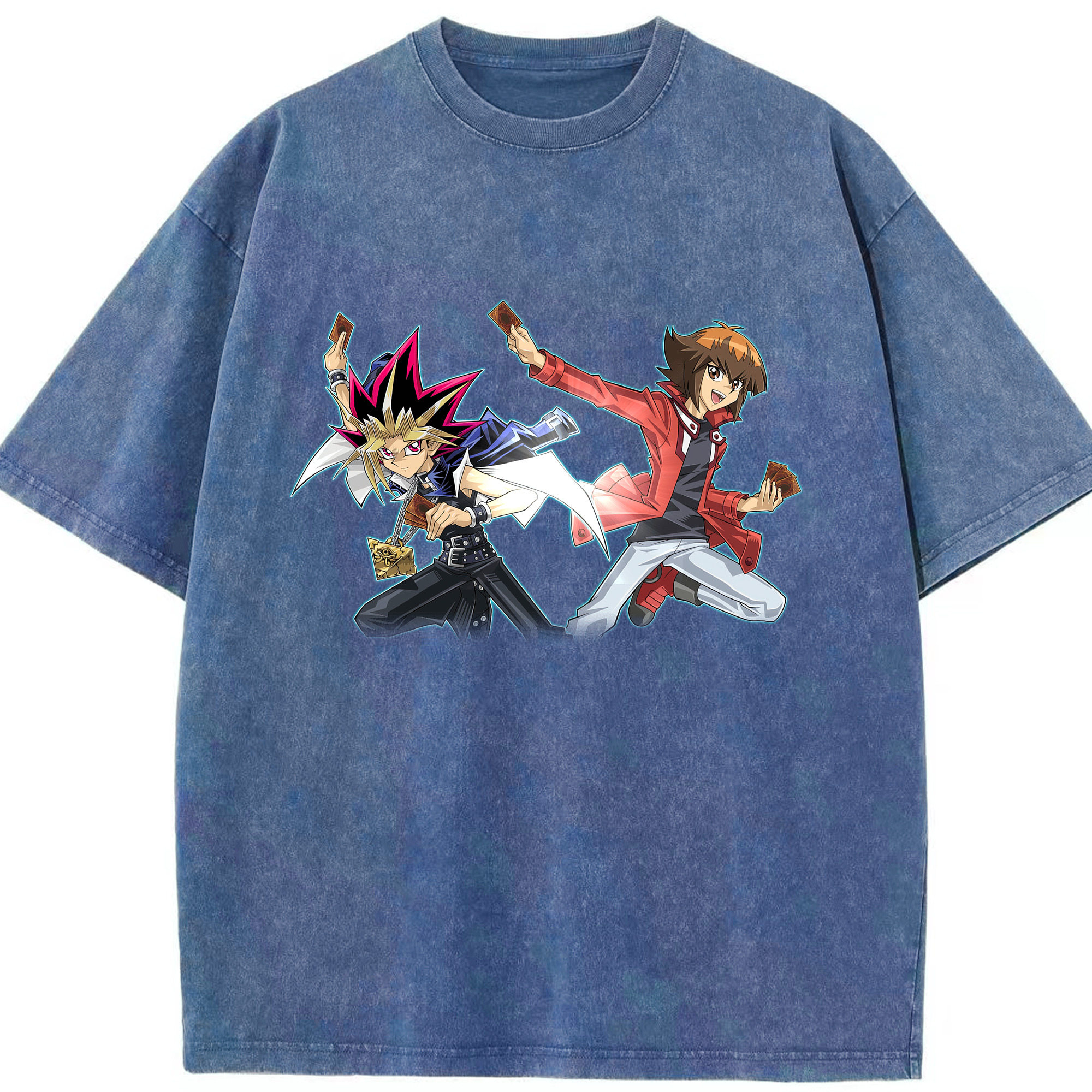 （画像用） 遊☆戯☆王 Yu-Gi-Oh! 綿100% ヴィンテージ風 半袖Tシャツ（フロントプリント）