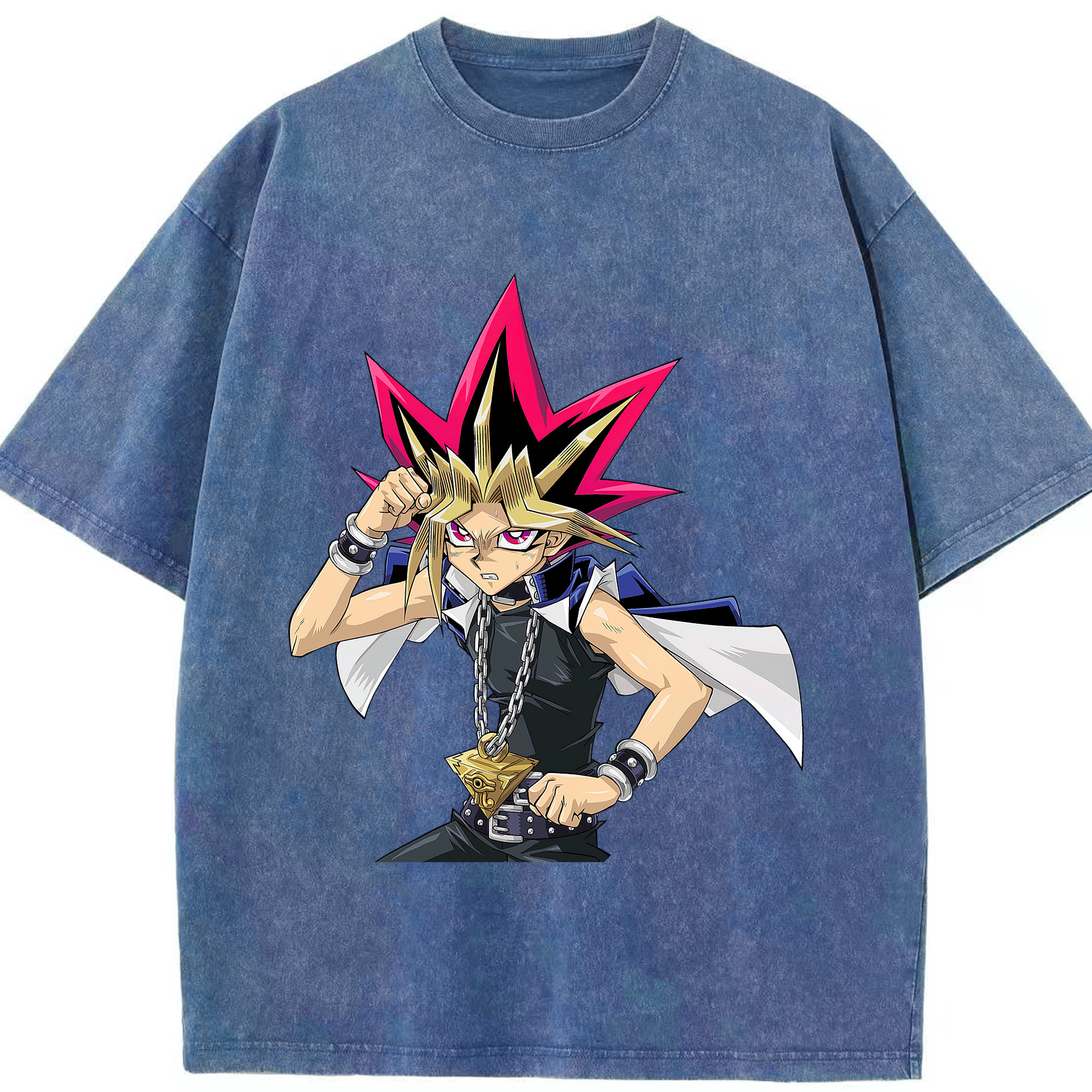（画像用） 遊☆戯☆王 Yu-Gi-Oh! 綿100% ヴィンテージ風 半袖Tシャツ（フロントプリント）
