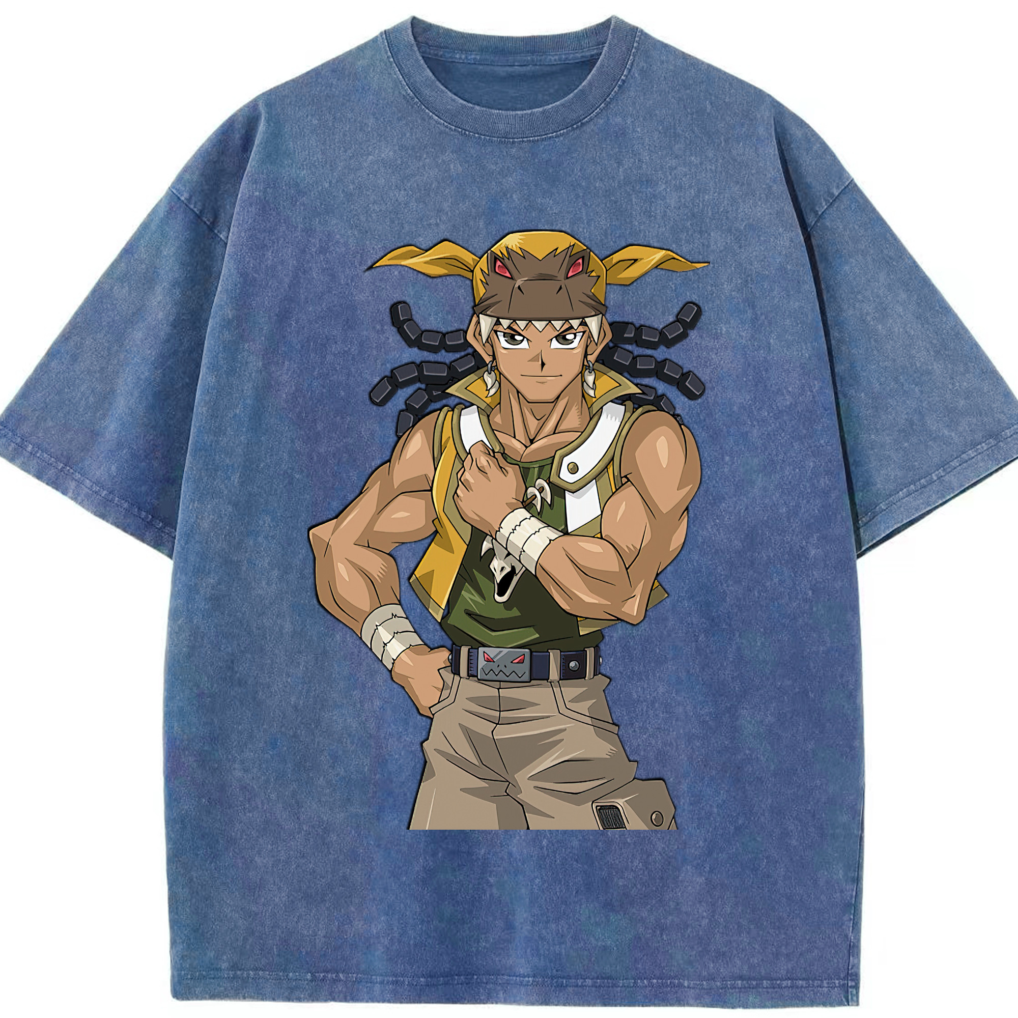（画像用） 遊☆戯☆王 Yu-Gi-Oh! 綿100% ヴィンテージ風 半袖Tシャツ（フロントプリント）