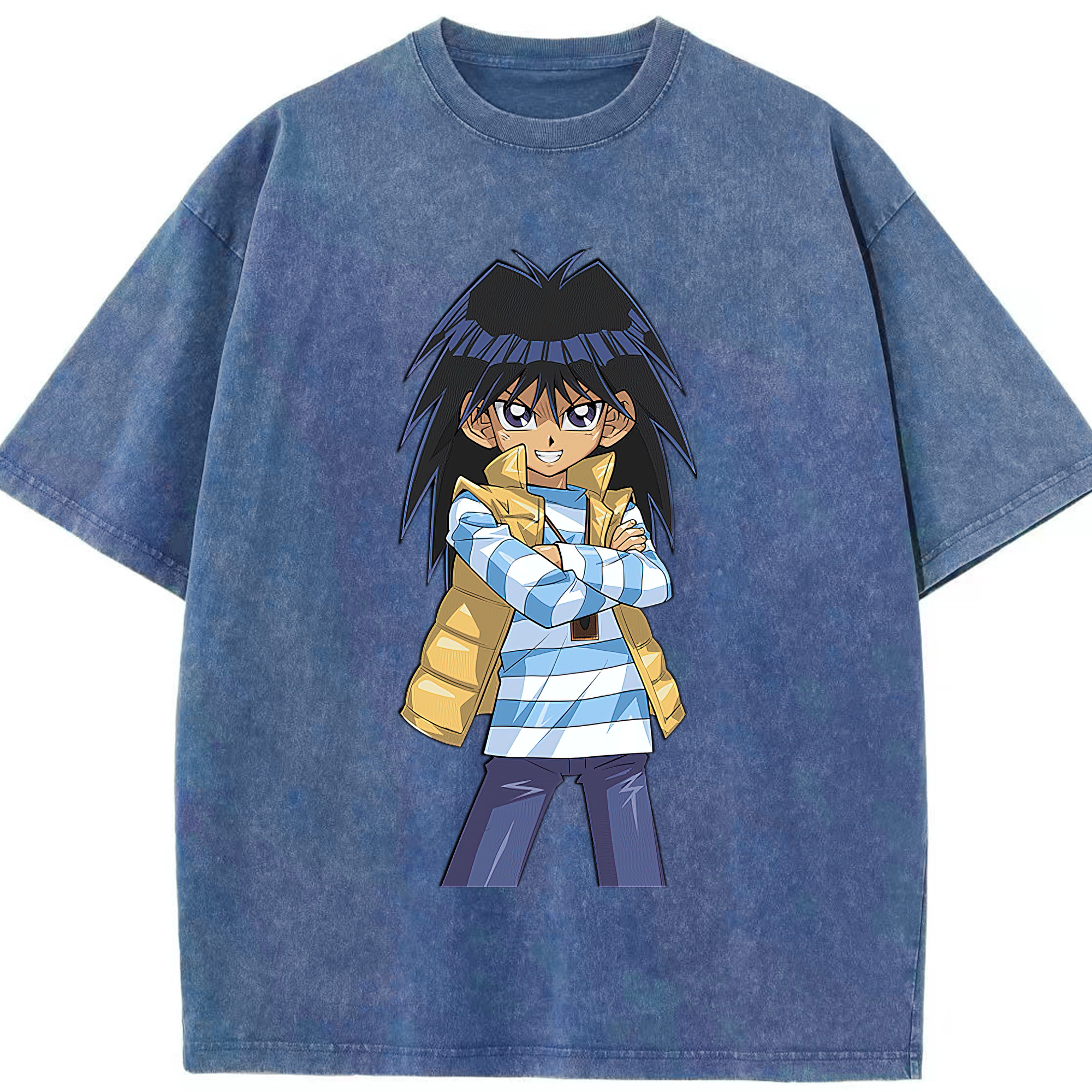（画像用） 遊☆戯☆王 Yu-Gi-Oh! 綿100% ヴィンテージ風 半袖Tシャツ（フロントプリント）
