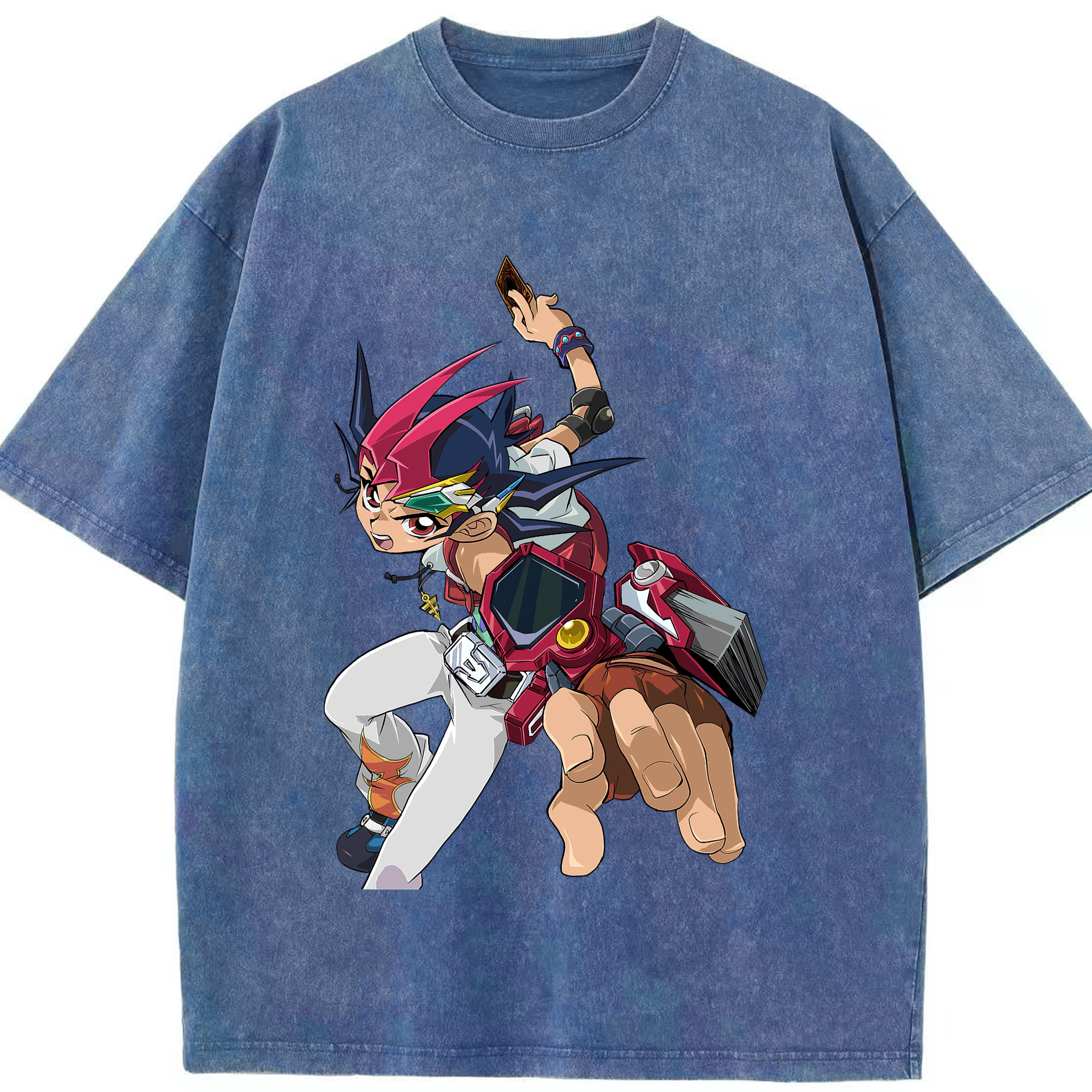 （画像用） 遊☆戯☆王 Yu-Gi-Oh! 綿100% ヴィンテージ風 半袖Tシャツ（フロントプリント）