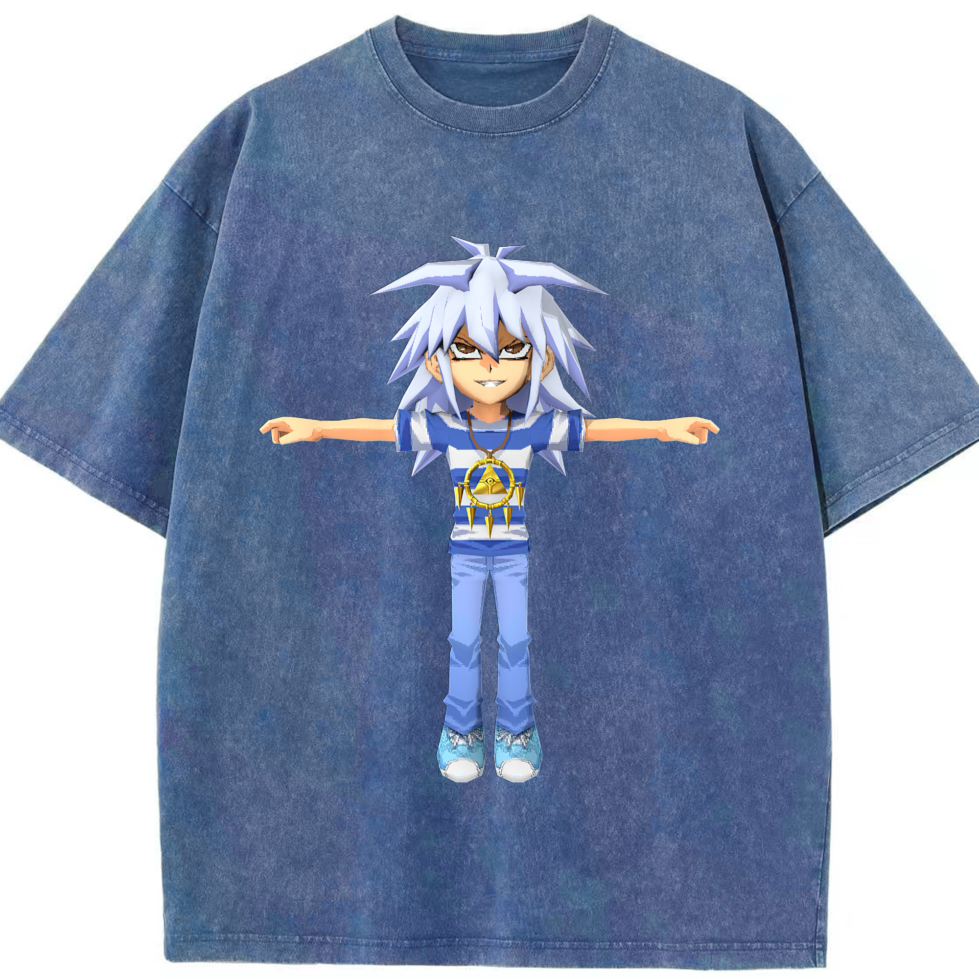 （画像用） 遊☆戯☆王 Yu-Gi-Oh! 綿100% ヴィンテージ風 半袖Tシャツ（フロントプリント）