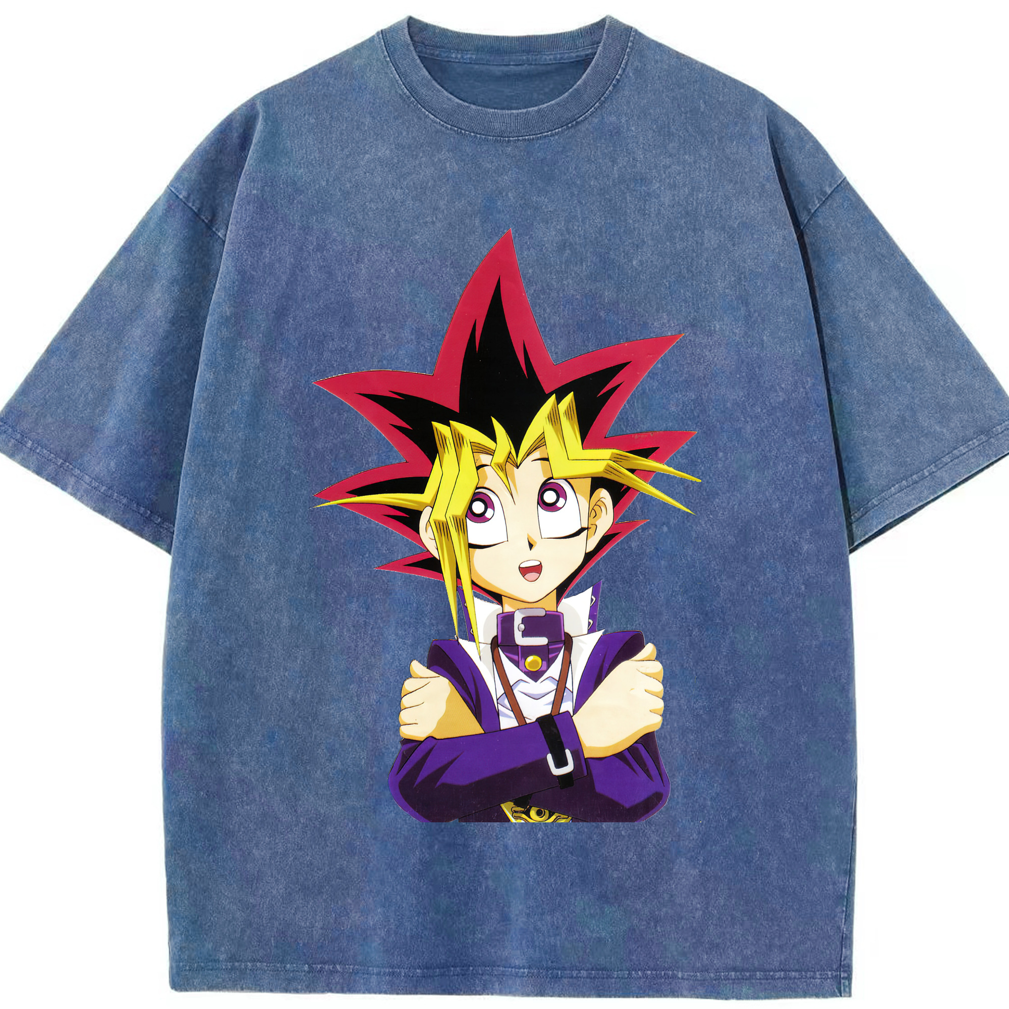 （画像用） 遊☆戯☆王 Yu-Gi-Oh! 綿100% ヴィンテージ風 半袖Tシャツ（フロントプリント）