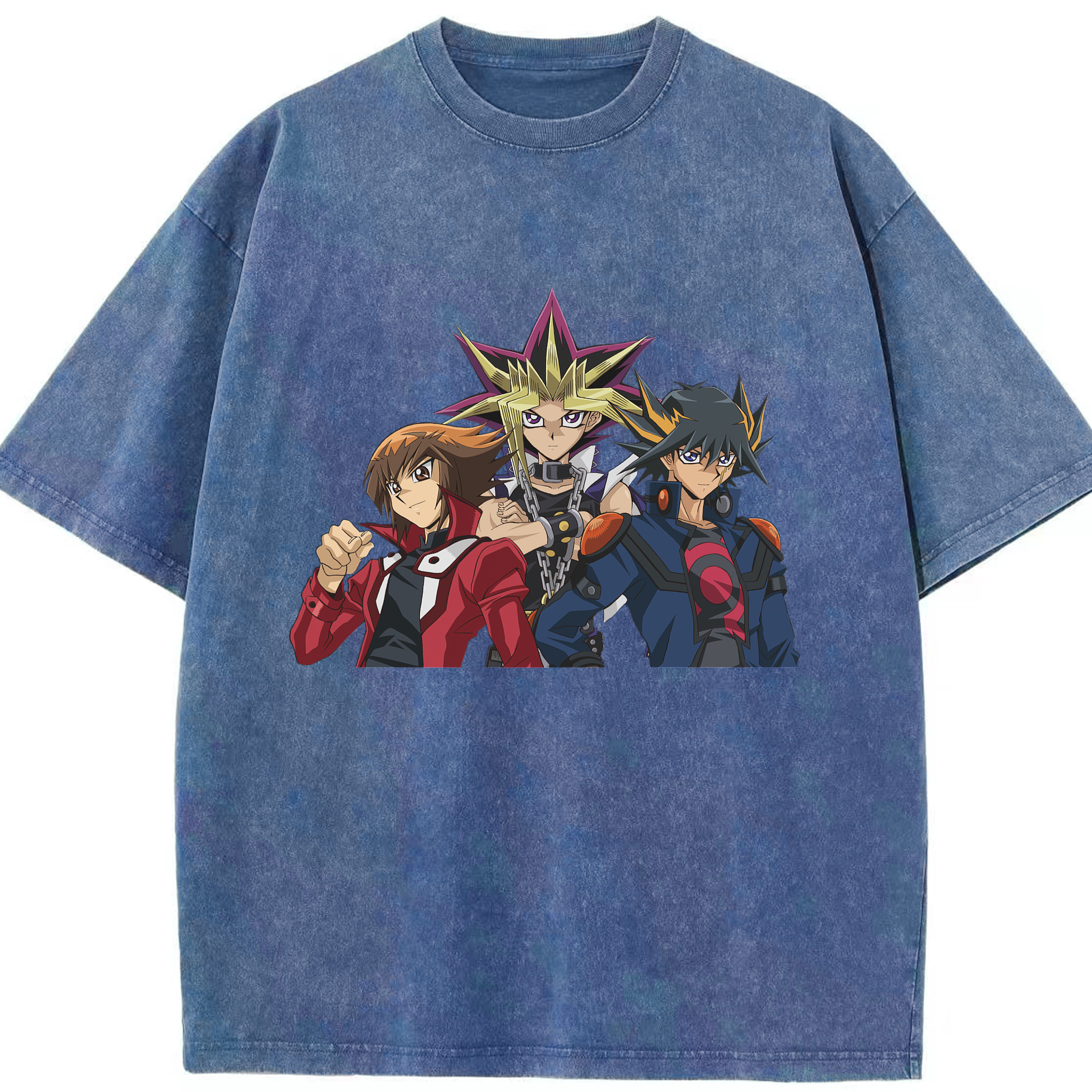 （画像用） 遊☆戯☆王 Yu-Gi-Oh! 綿100% ヴィンテージ風 半袖Tシャツ（フロントプリント）