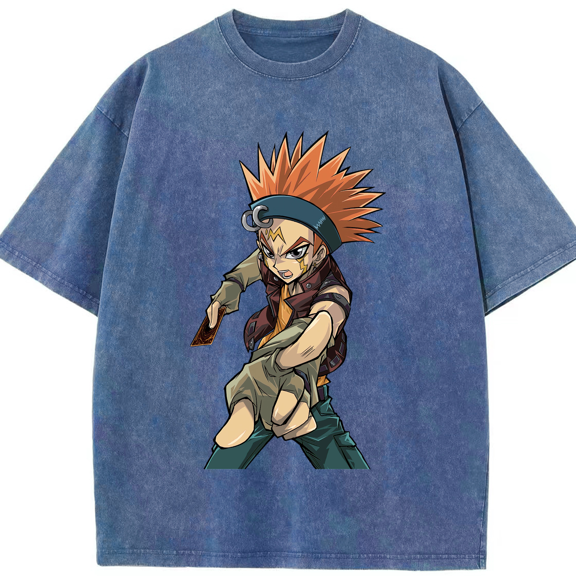 （画像用） 遊☆戯☆王 Yu-Gi-Oh! 綿100% ヴィンテージ風 半袖Tシャツ（フロントプリント）