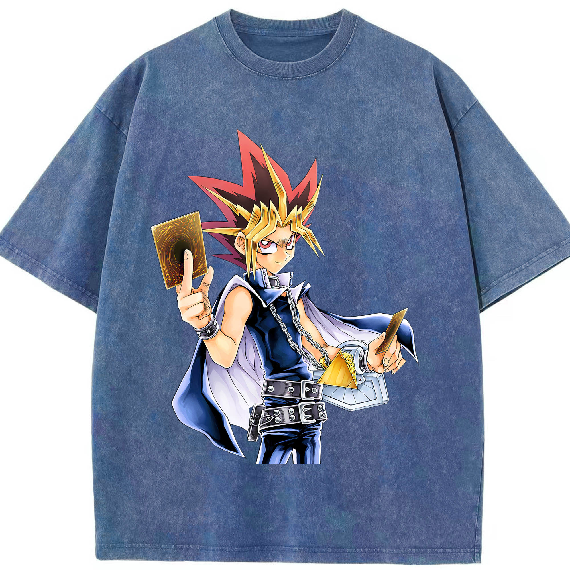 （画像用） 遊☆戯☆王 Yu-Gi-Oh! 綿100% ヴィンテージ風 半袖Tシャツ（フロントプリント）