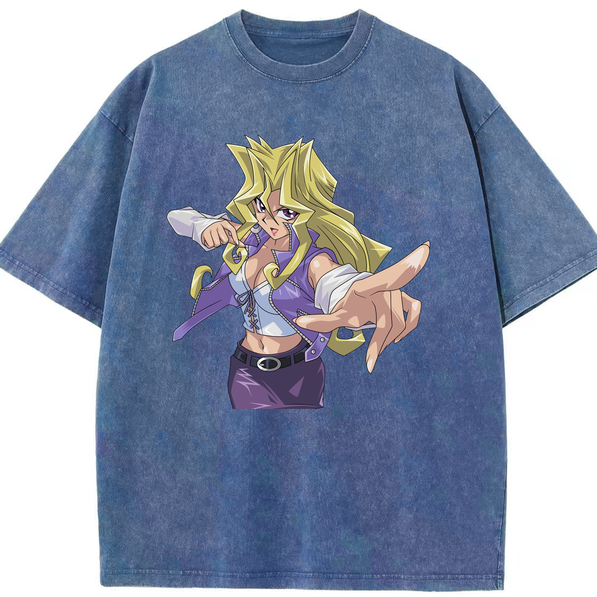 （画像用） 遊☆戯☆王 Yu-Gi-Oh! 綿100% ヴィンテージ風 半袖Tシャツ（フロントプリント）