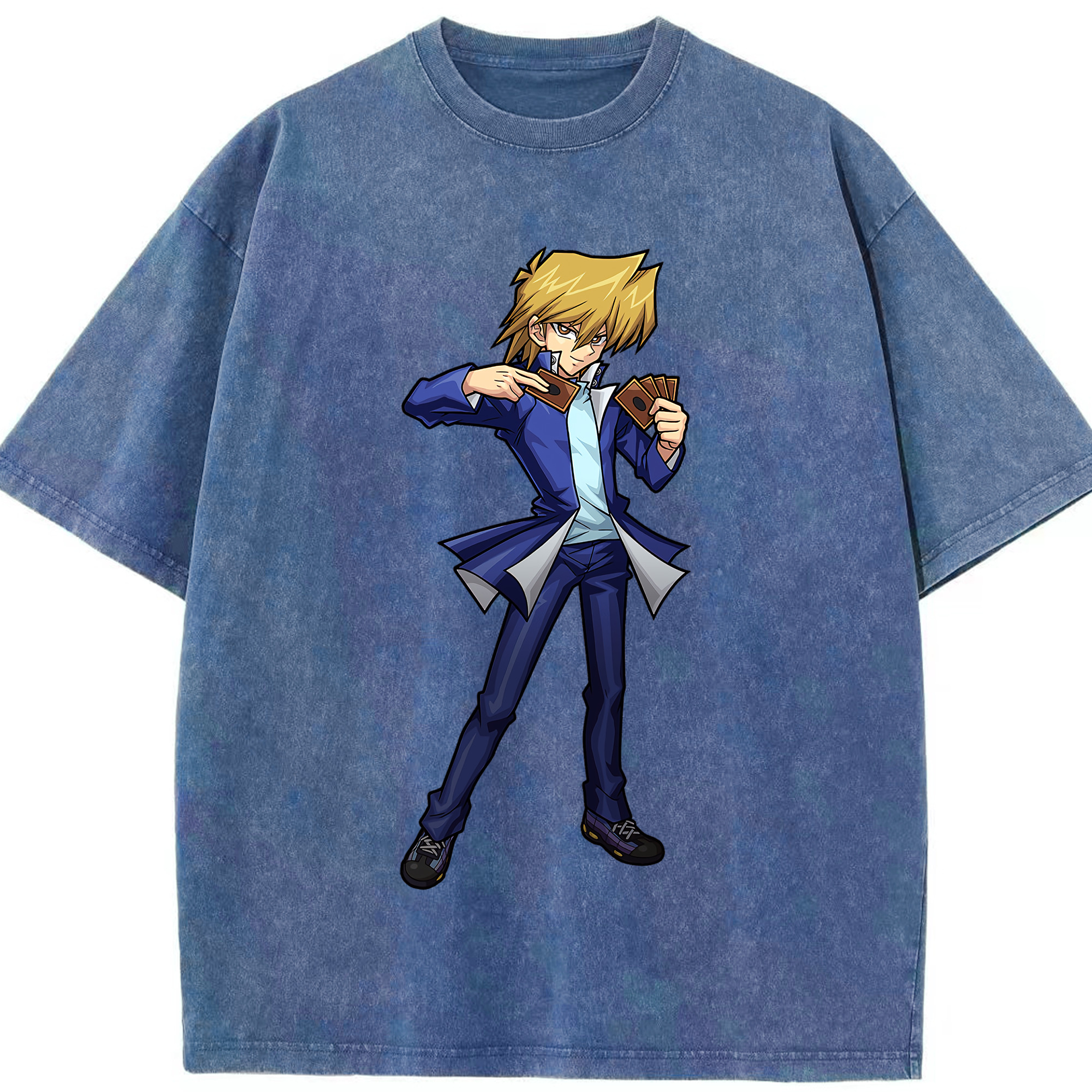 （画像用） 遊☆戯☆王 Yu-Gi-Oh! 綿100% ヴィンテージ風 半袖Tシャツ（フロントプリント）