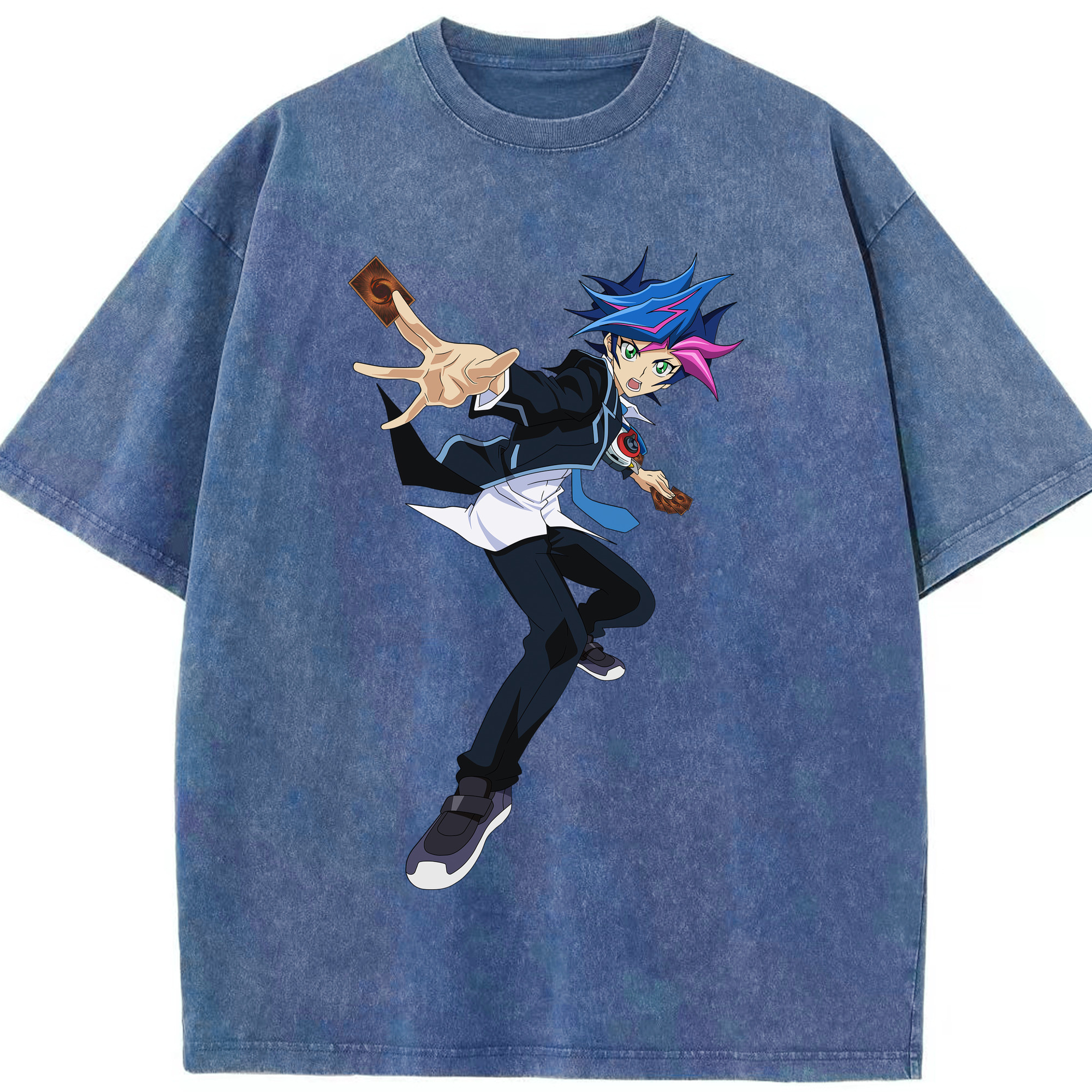 （画像用） 遊☆戯☆王 Yu-Gi-Oh! 綿100% ヴィンテージ風 半袖Tシャツ（フロントプリント）