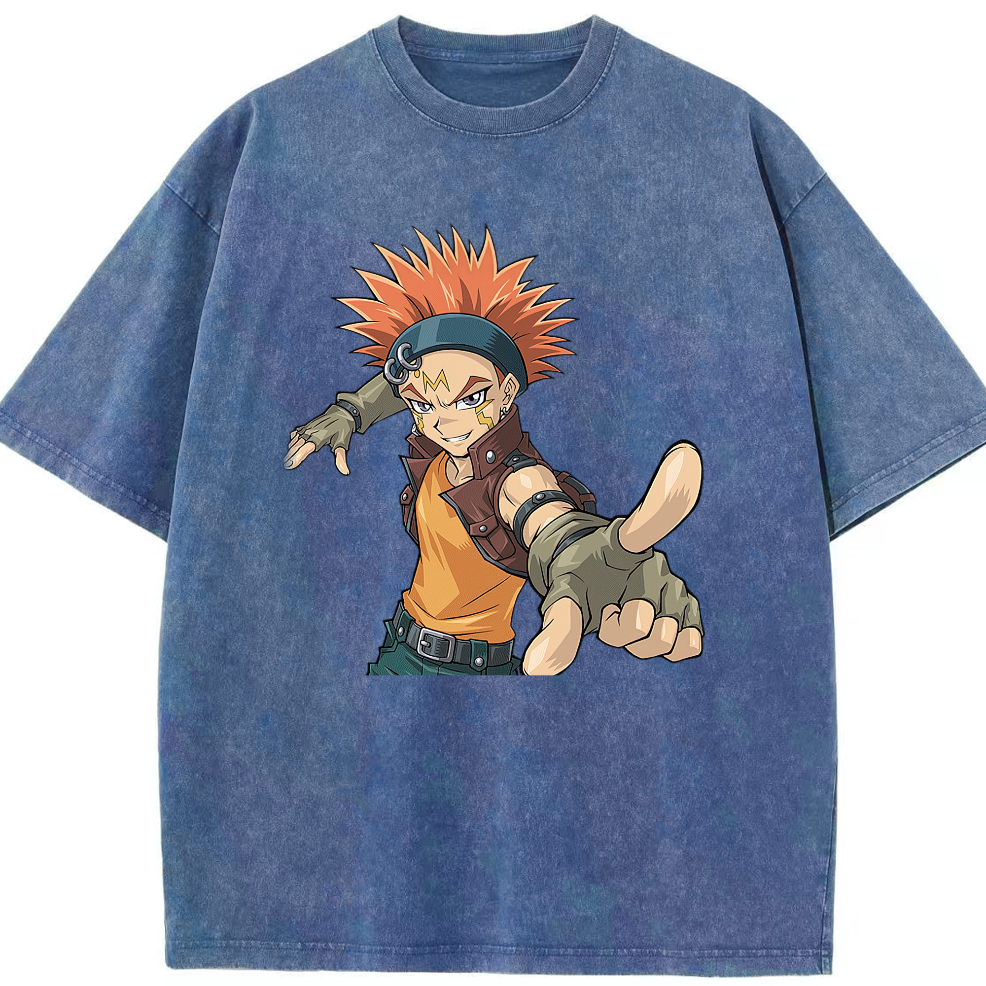 （画像用） 遊☆戯☆王 Yu-Gi-Oh! 綿100% ヴィンテージ風 半袖Tシャツ（フロントプリント）