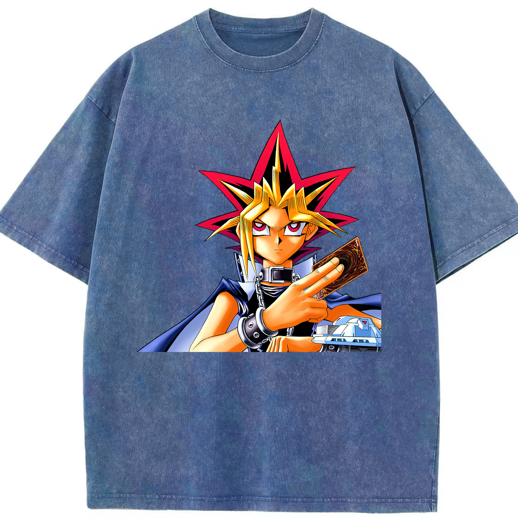 （画像用） 遊☆戯☆王 Yu-Gi-Oh! 綿100% ヴィンテージ風 半袖Tシャツ（フロントプリント）