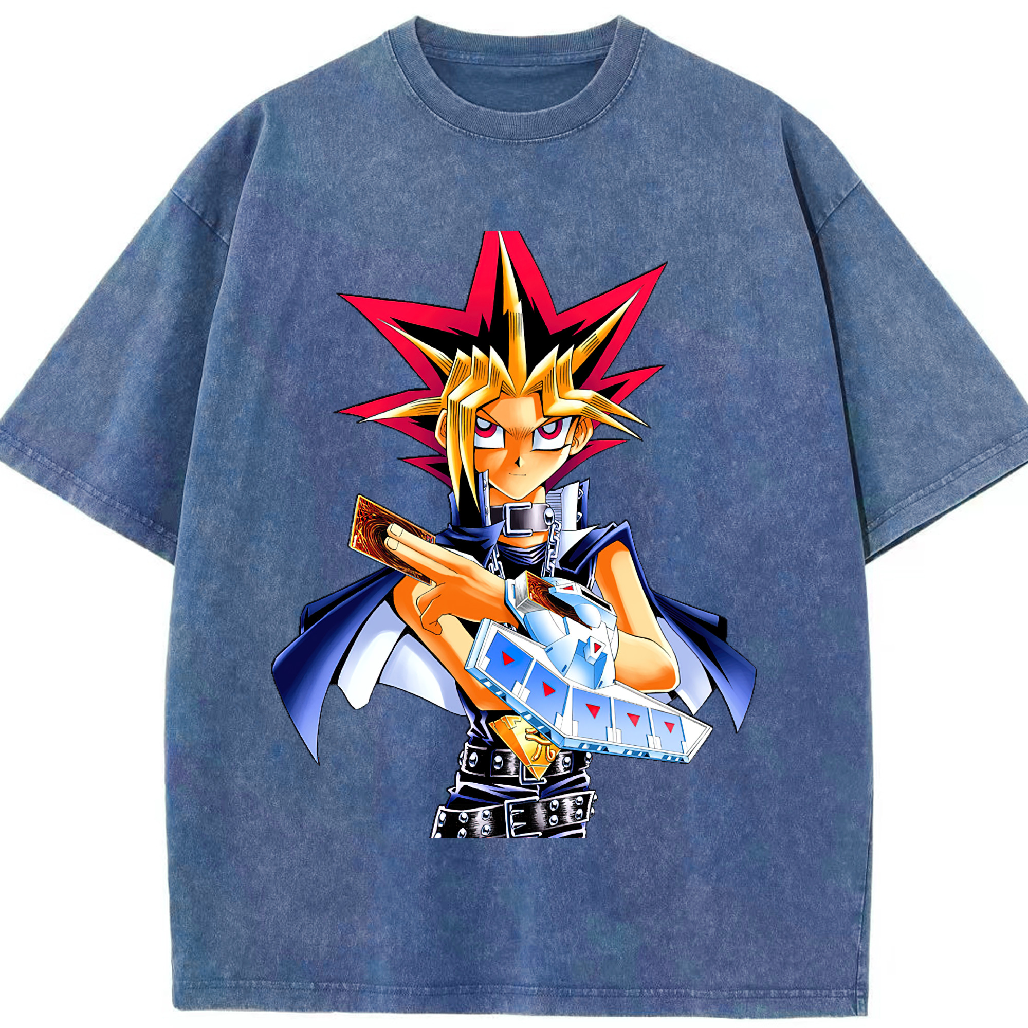 （画像用） 遊☆戯☆王 Yu-Gi-Oh! 綿100% ヴィンテージ風 半袖Tシャツ（フロントプリント）