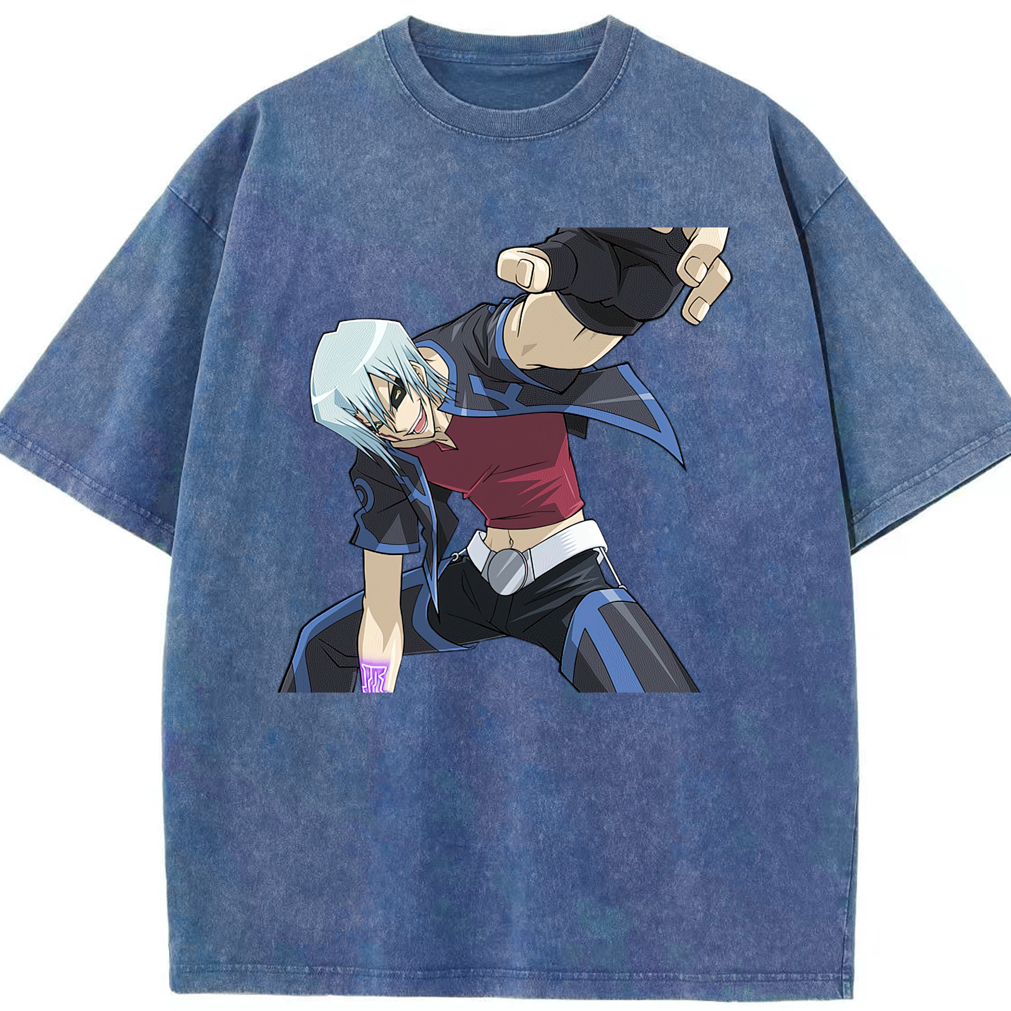 （画像用） 遊☆戯☆王 Yu-Gi-Oh! 綿100% ヴィンテージ風 半袖Tシャツ（フロントプリント）
