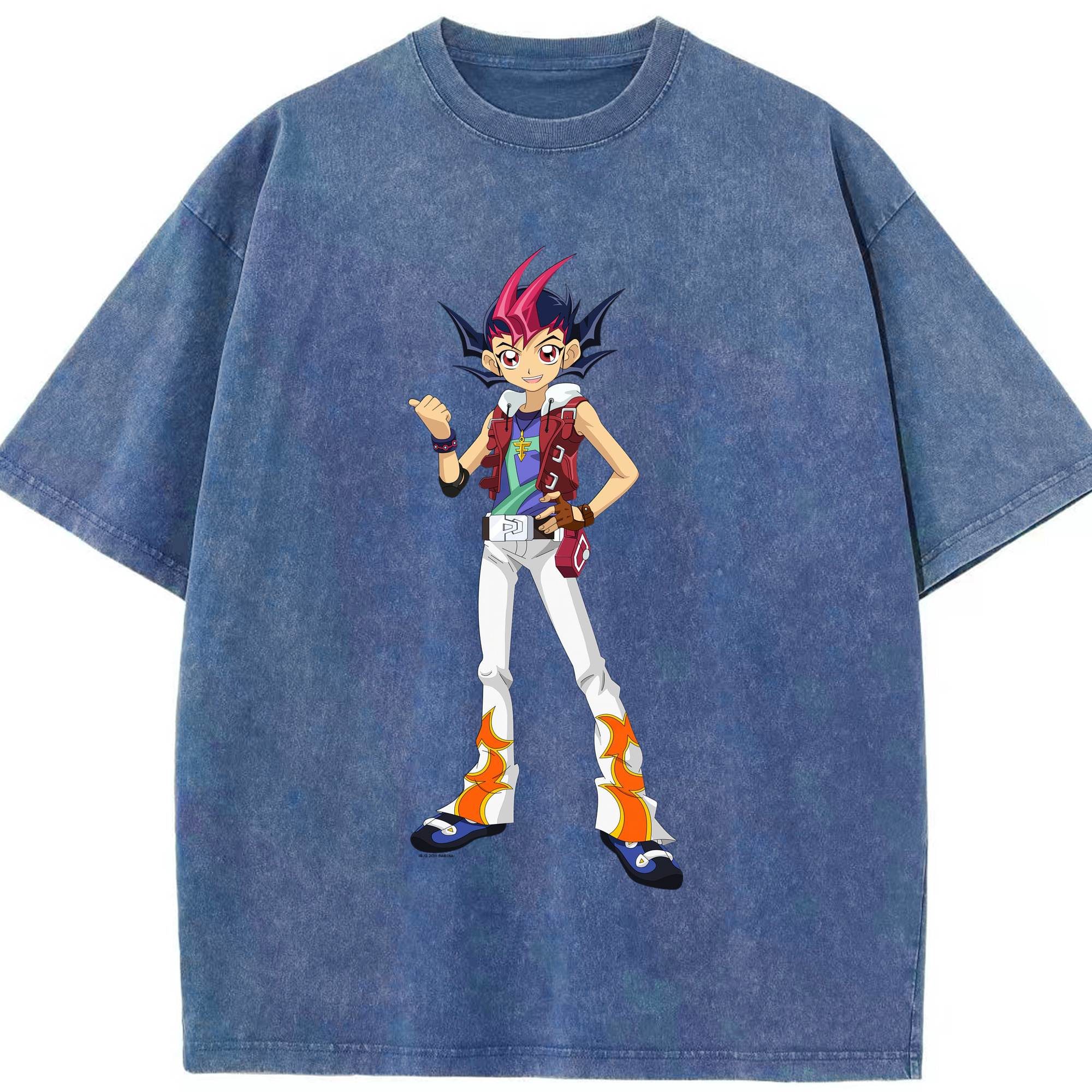 （画像用） 遊☆戯☆王 Yu-Gi-Oh! 綿100% ヴィンテージ風 半袖Tシャツ（フロントプリント）