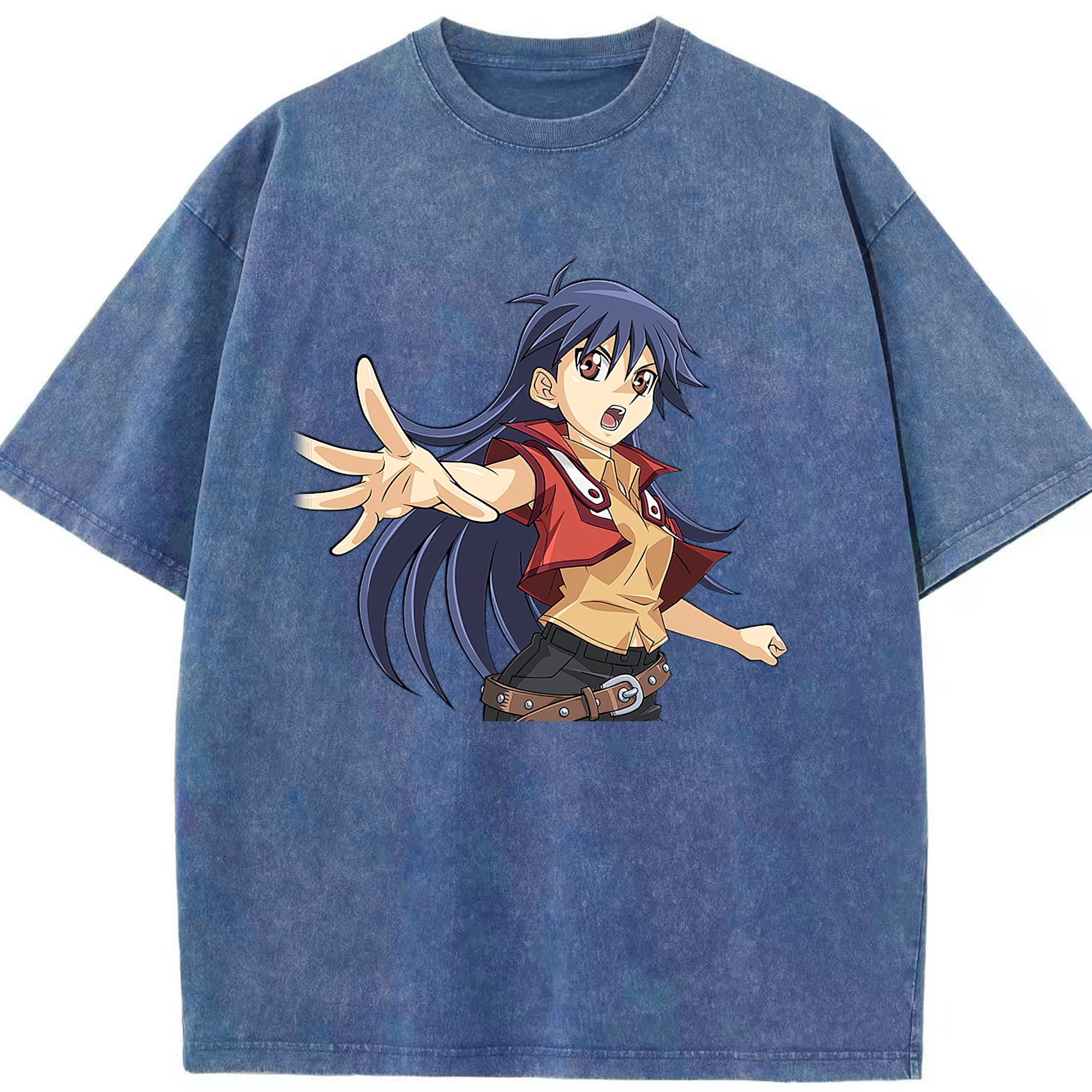 （画像用） 遊☆戯☆王 Yu-Gi-Oh! 綿100% ヴィンテージ風 半袖Tシャツ（フロントプリント）