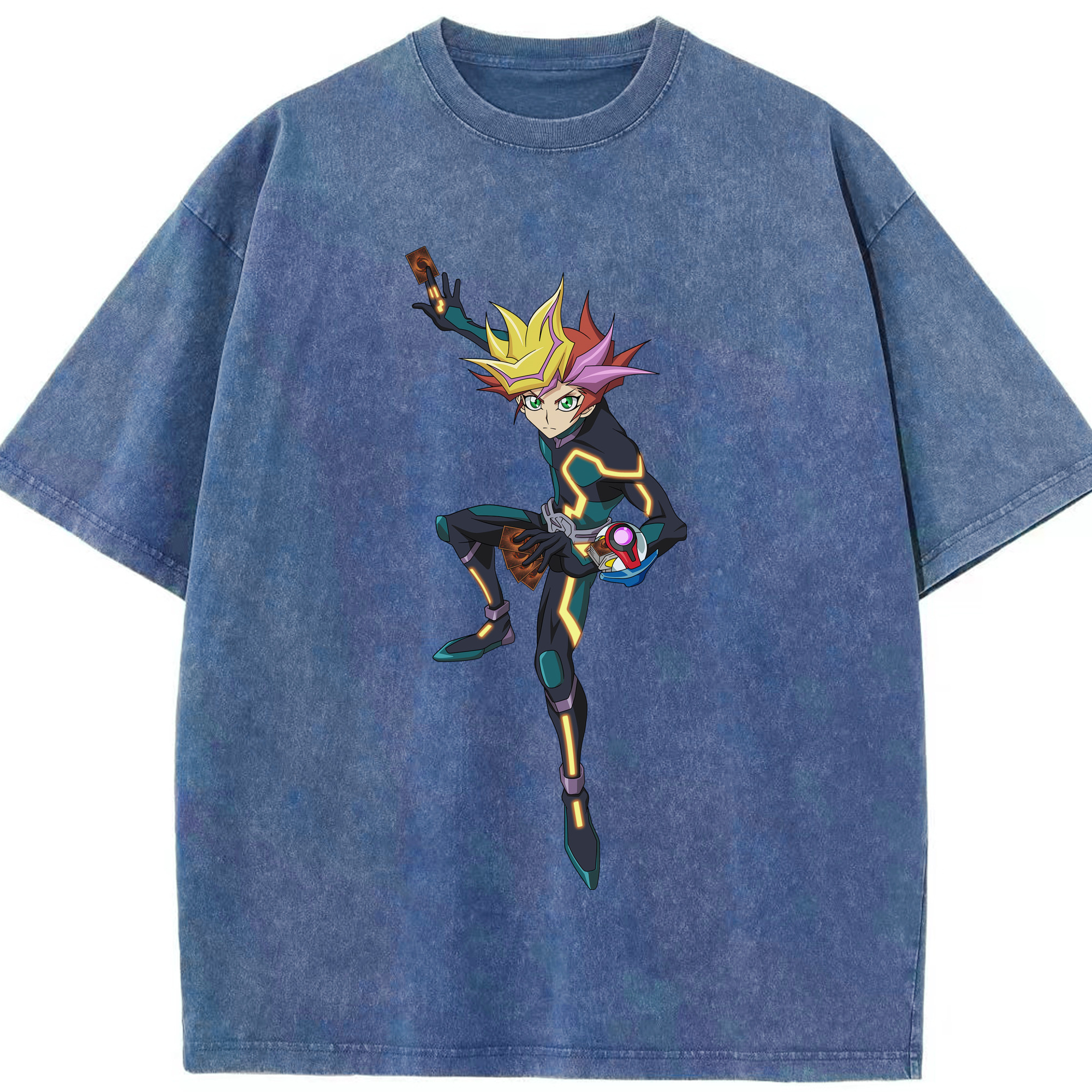 （画像用） 遊☆戯☆王 Yu-Gi-Oh! 綿100% ヴィンテージ風 半袖Tシャツ（フロントプリント）