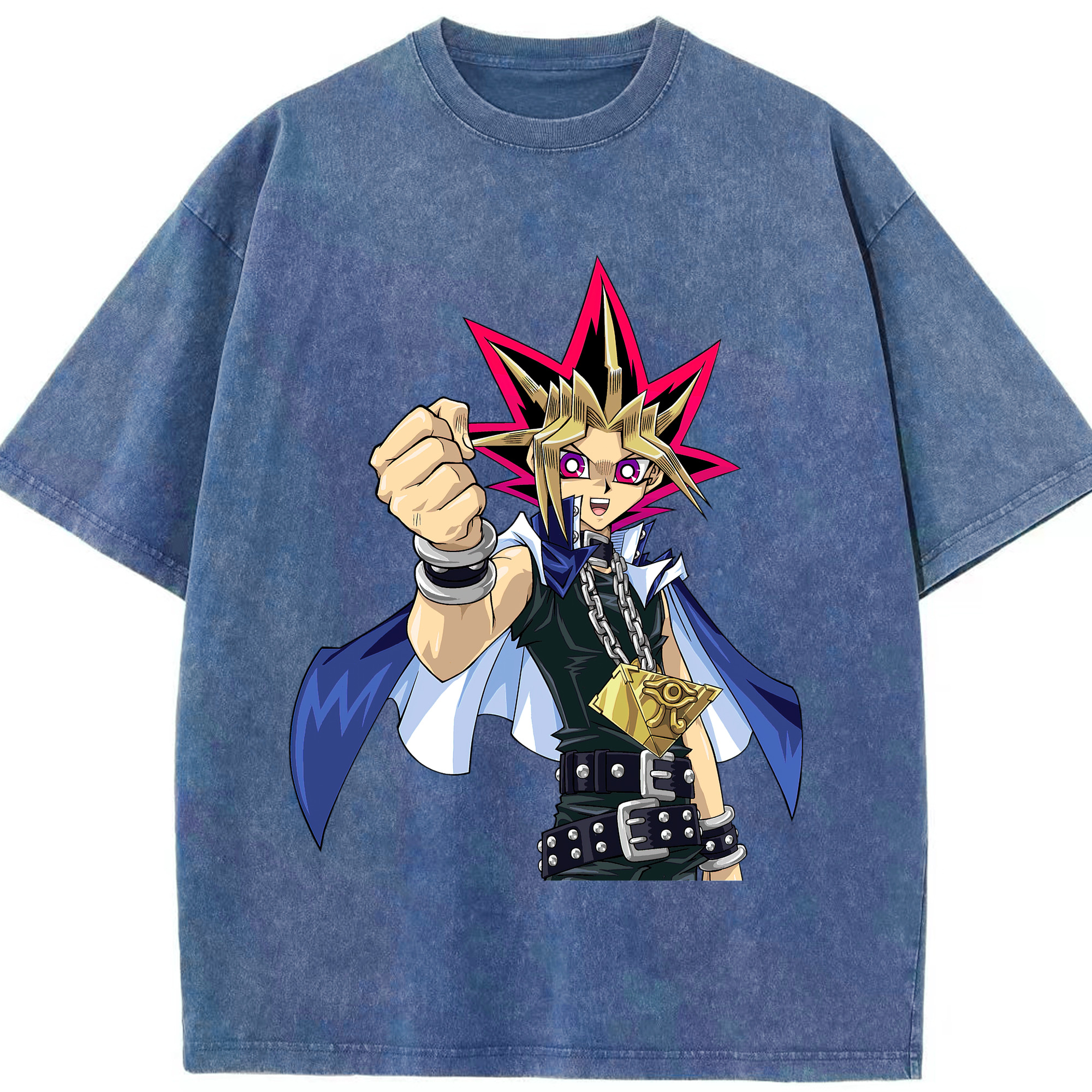 （画像用） 遊☆戯☆王 Yu-Gi-Oh! 綿100% ヴィンテージ風 半袖Tシャツ（フロントプリント）