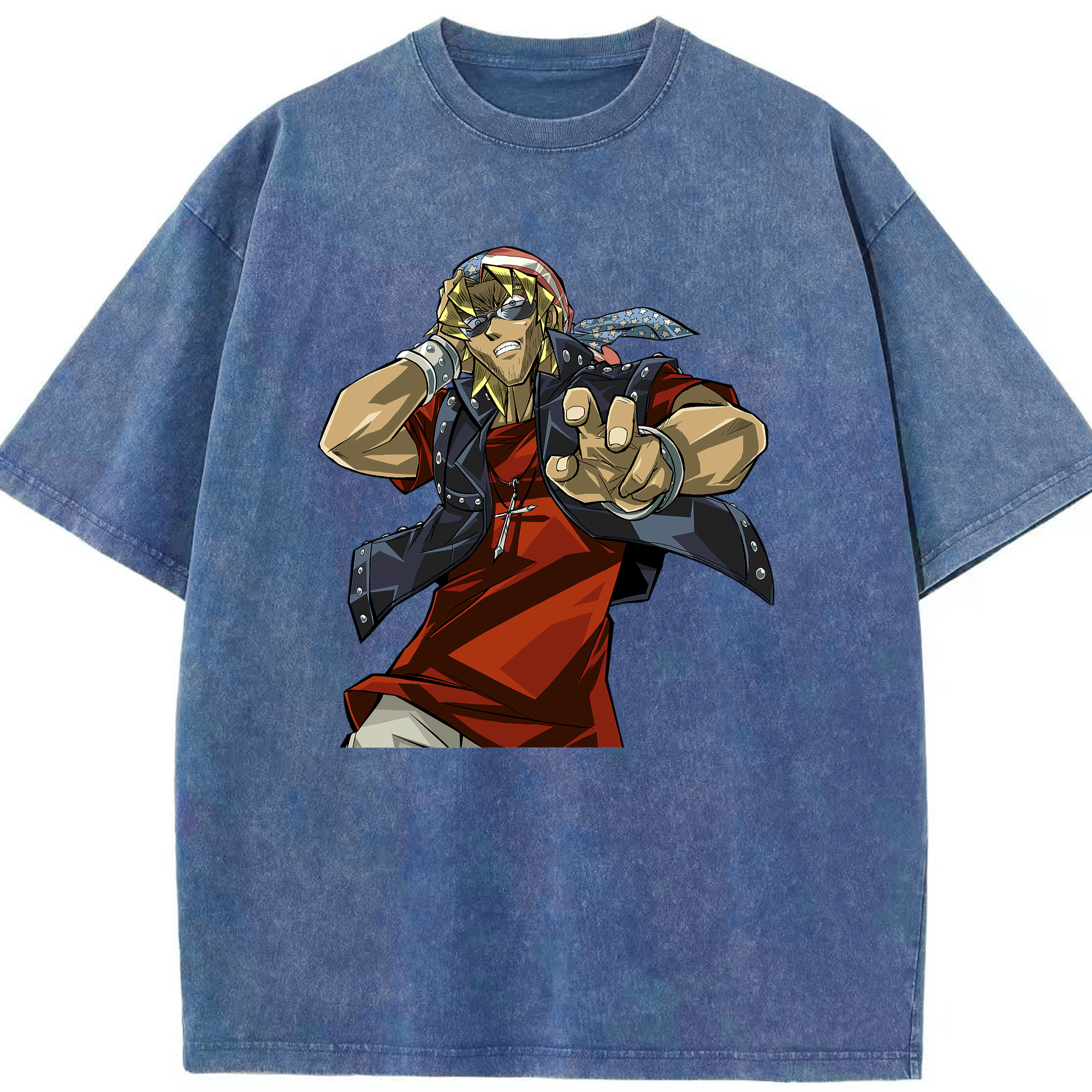 （画像用） 遊☆戯☆王 Yu-Gi-Oh! 綿100% ヴィンテージ風 半袖Tシャツ（フロントプリント）
