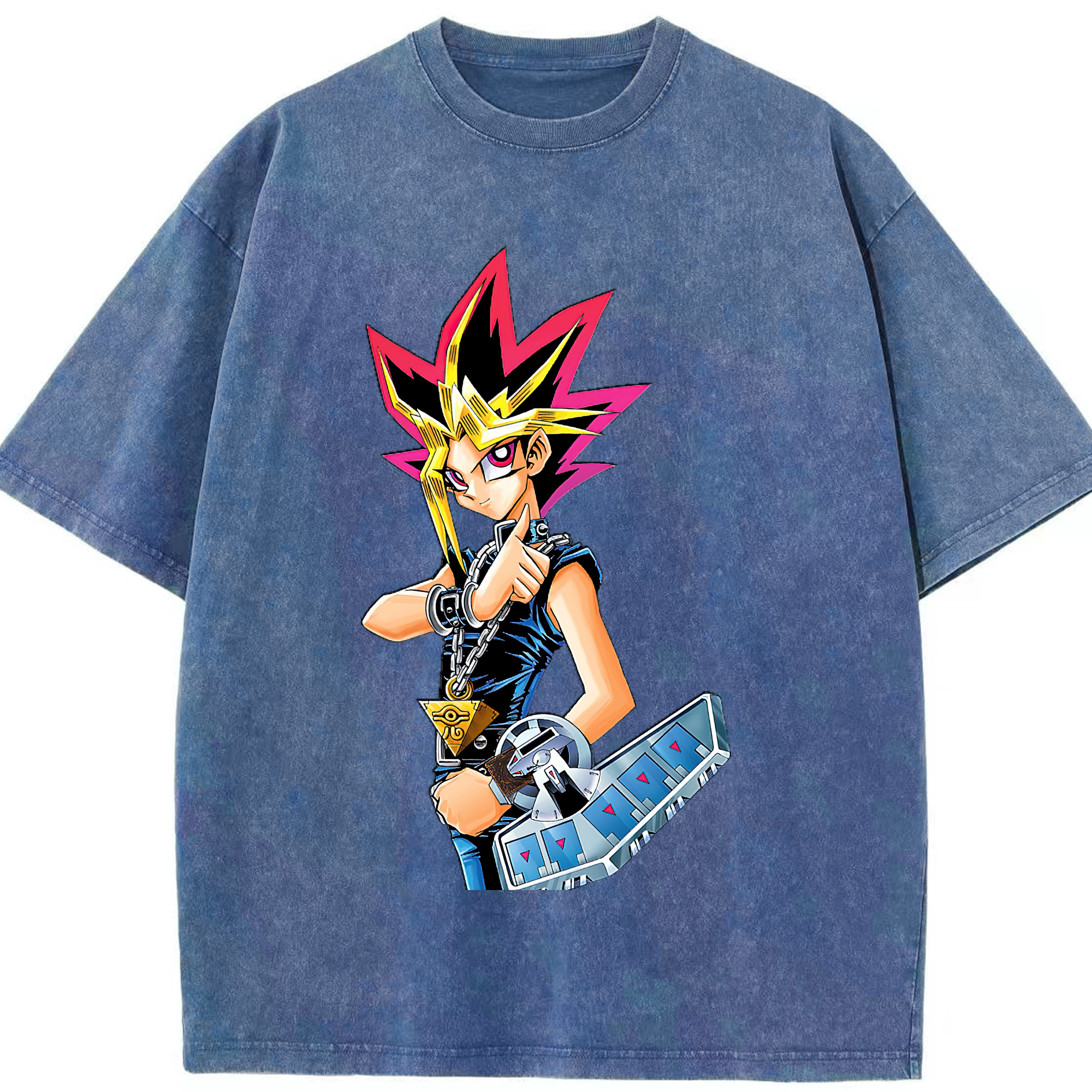 （画像用） 遊☆戯☆王 Yu-Gi-Oh! 綿100% ヴィンテージ風 半袖Tシャツ（フロントプリント）