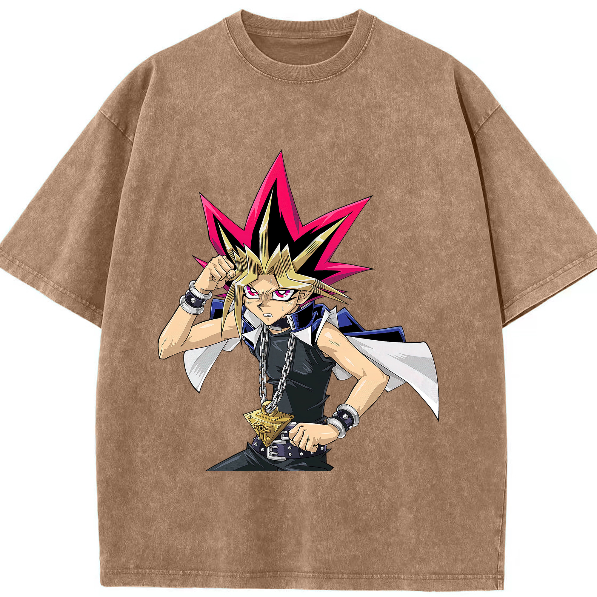 （画像用） 遊☆戯☆王 Yu-Gi-Oh! 綿100% ヴィンテージ風 半袖Tシャツ（フロントプリント）