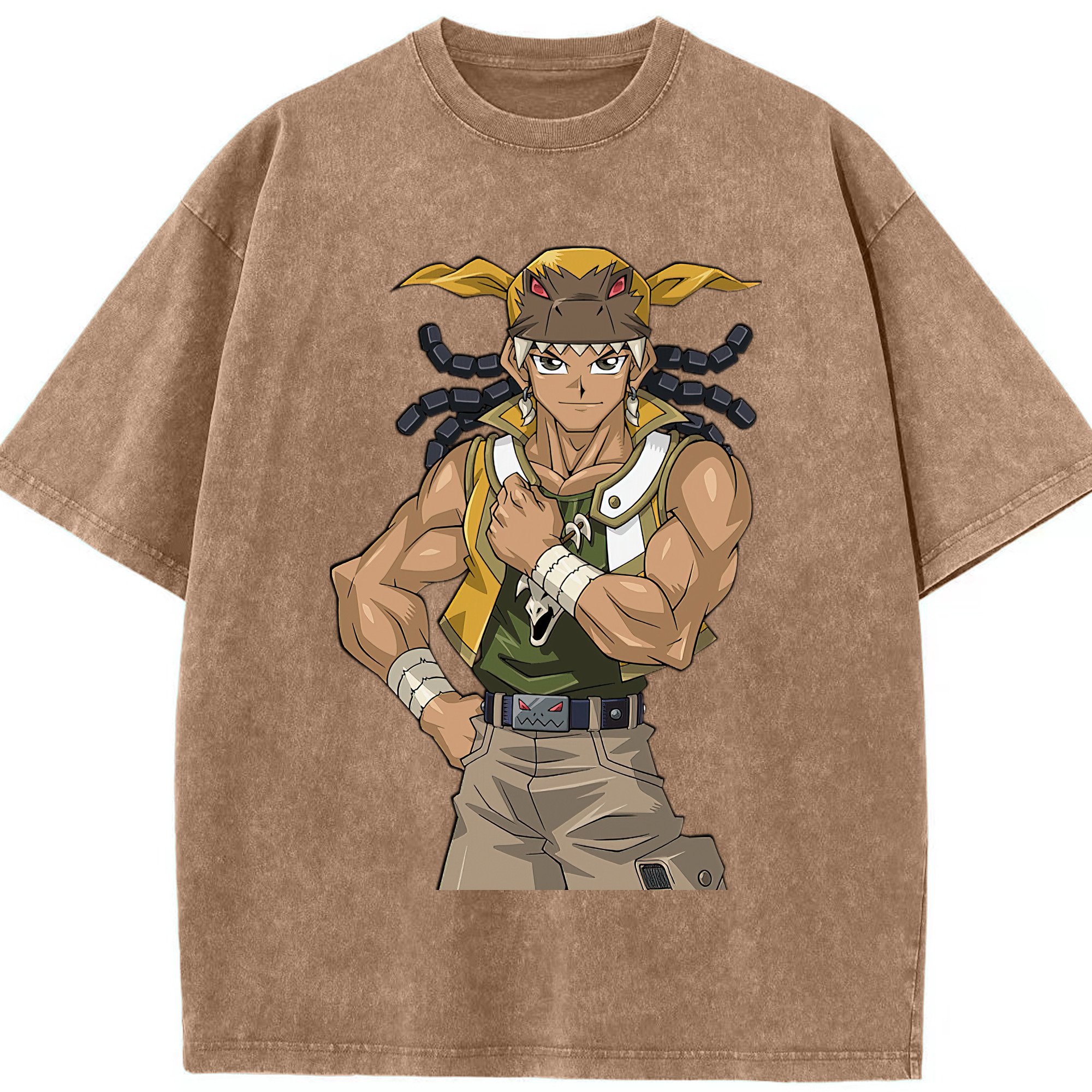 （画像用） 遊☆戯☆王 Yu-Gi-Oh! 綿100% ヴィンテージ風 半袖Tシャツ（フロントプリント）