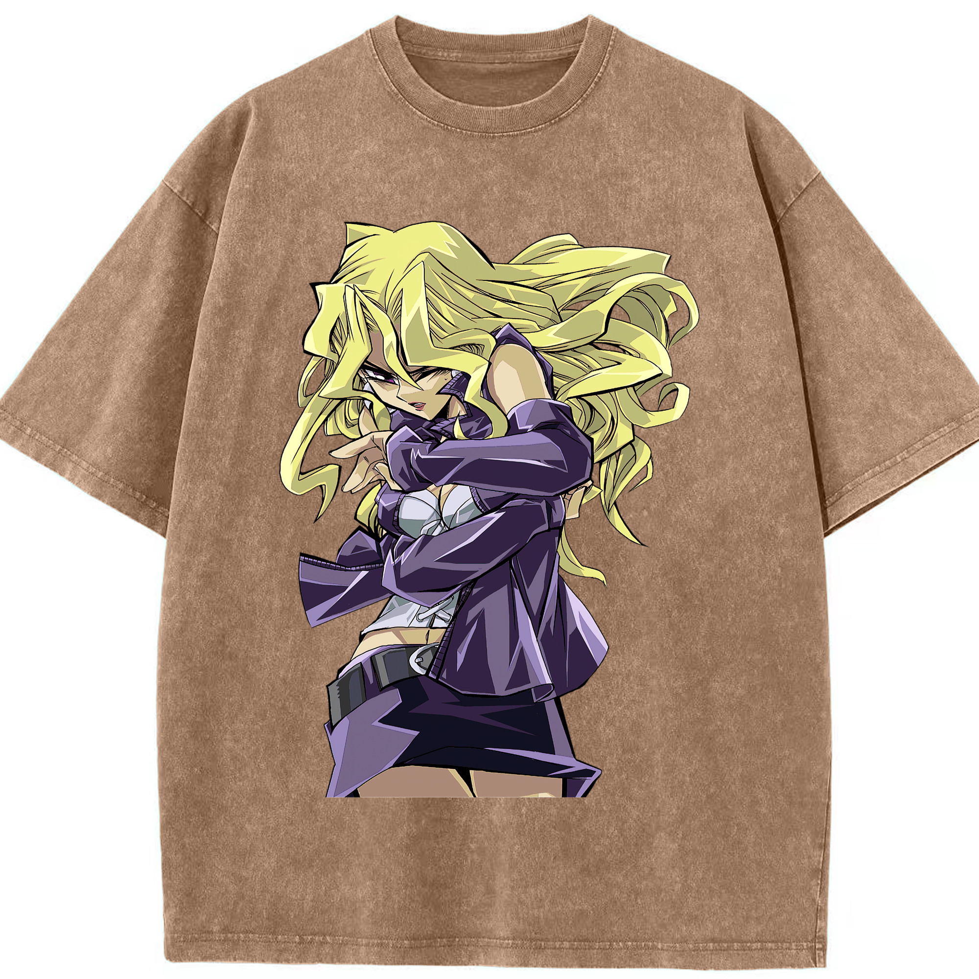 （画像用） 遊☆戯☆王 Yu-Gi-Oh! 綿100% ヴィンテージ風 半袖Tシャツ（フロントプリント）