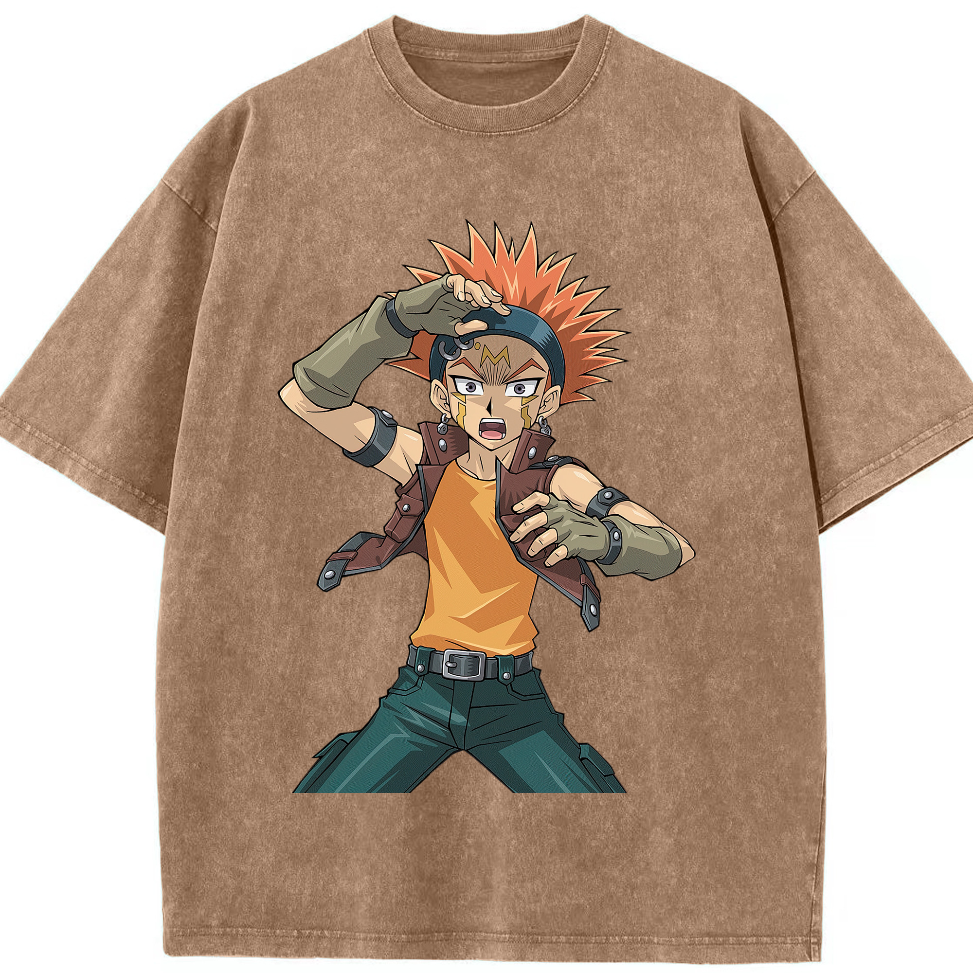 （画像用） 遊☆戯☆王 Yu-Gi-Oh! 綿100% ヴィンテージ風 半袖Tシャツ（フロントプリント）