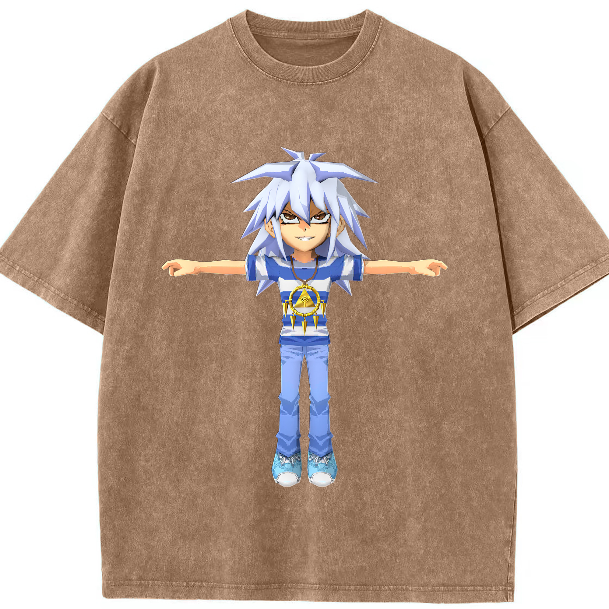 （画像用） 遊☆戯☆王 Yu-Gi-Oh! 綿100% ヴィンテージ風 半袖Tシャツ（フロントプリント）
