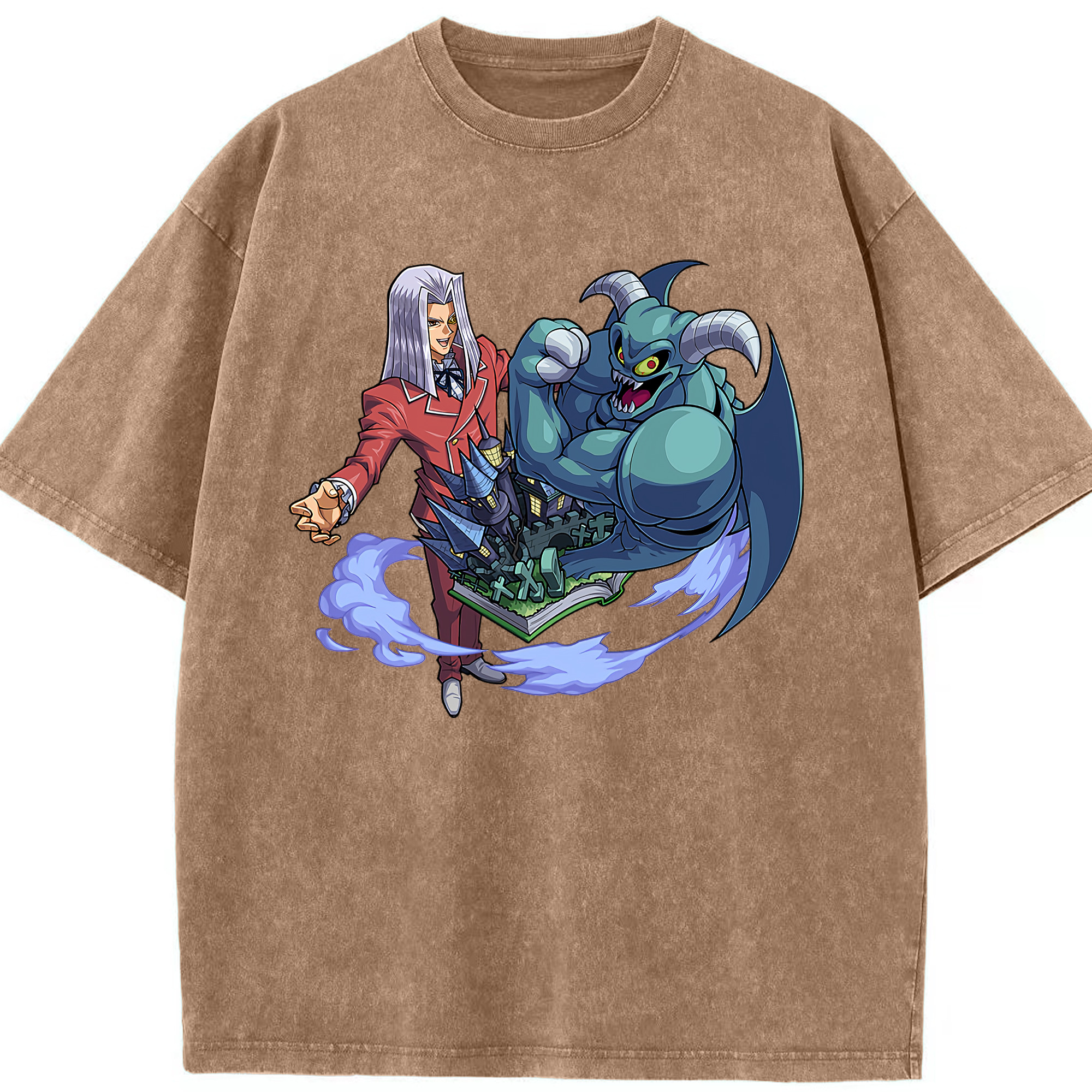 （画像用） 遊☆戯☆王 Yu-Gi-Oh! 綿100% ヴィンテージ風 半袖Tシャツ（フロントプリント）